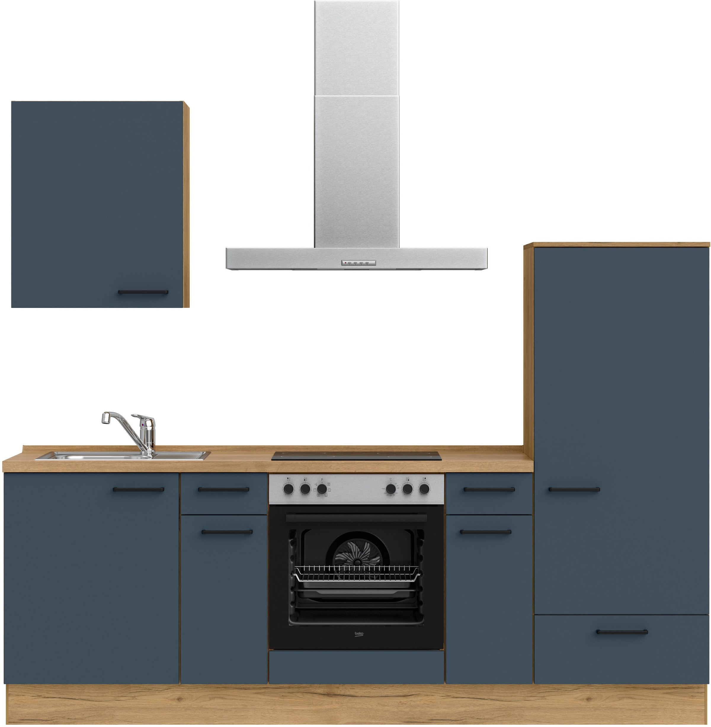 nobilia Küchenzeile ""Easytouch I", NEU: individuell anpassbar mit gratis Profi-Beratung" vormontiert, Breite 240 cm, Ausrichtung wählbar, wahlw. mit E-Geräten