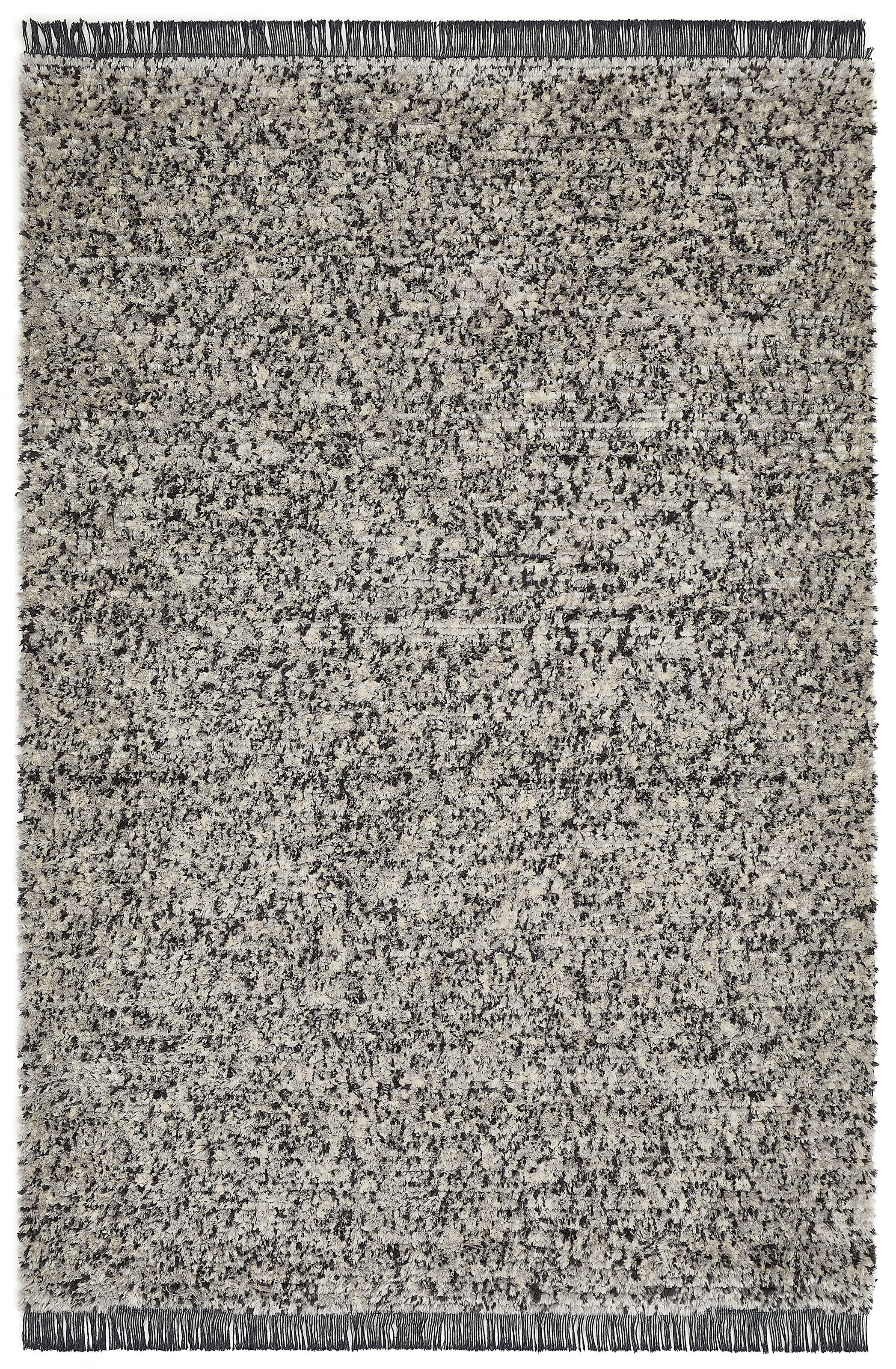 Teppich OTTO HOME "Oslo", grau, B:120cm H:25mm L:170cm, Polyester, Teppiche, Teppich, Webteppich mit Fransen, meliertes Design, weicher Flor, fußwarm