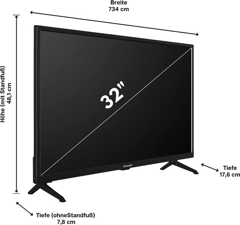 【Favorit】 Hanseatic LED-Fernseher »32H450«, 80 cm/32 HD-ready | BAUR Zoll