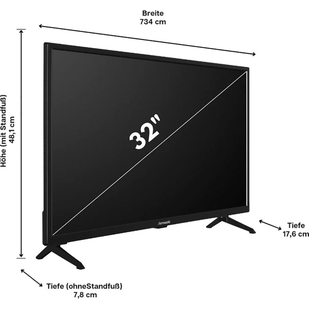 Hanseatic LED-Fernseher »32H450«, 80 cm/32 Zoll, HD-ready