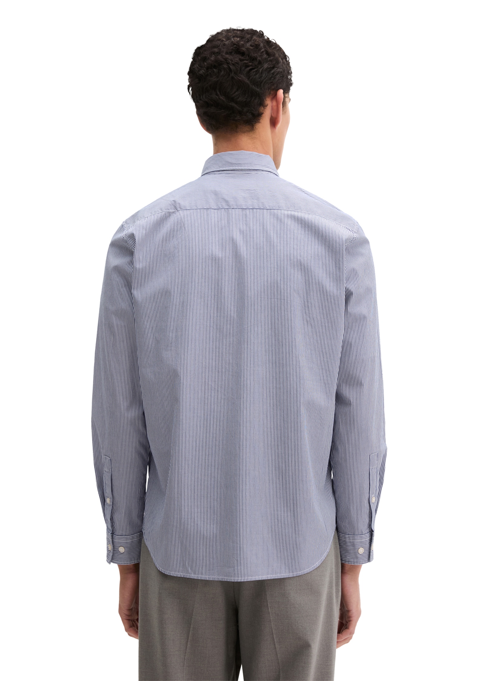 Marc O'Polo Streifenhemd regular Fit, Bio-Baumwolle, Button-down-Kragen