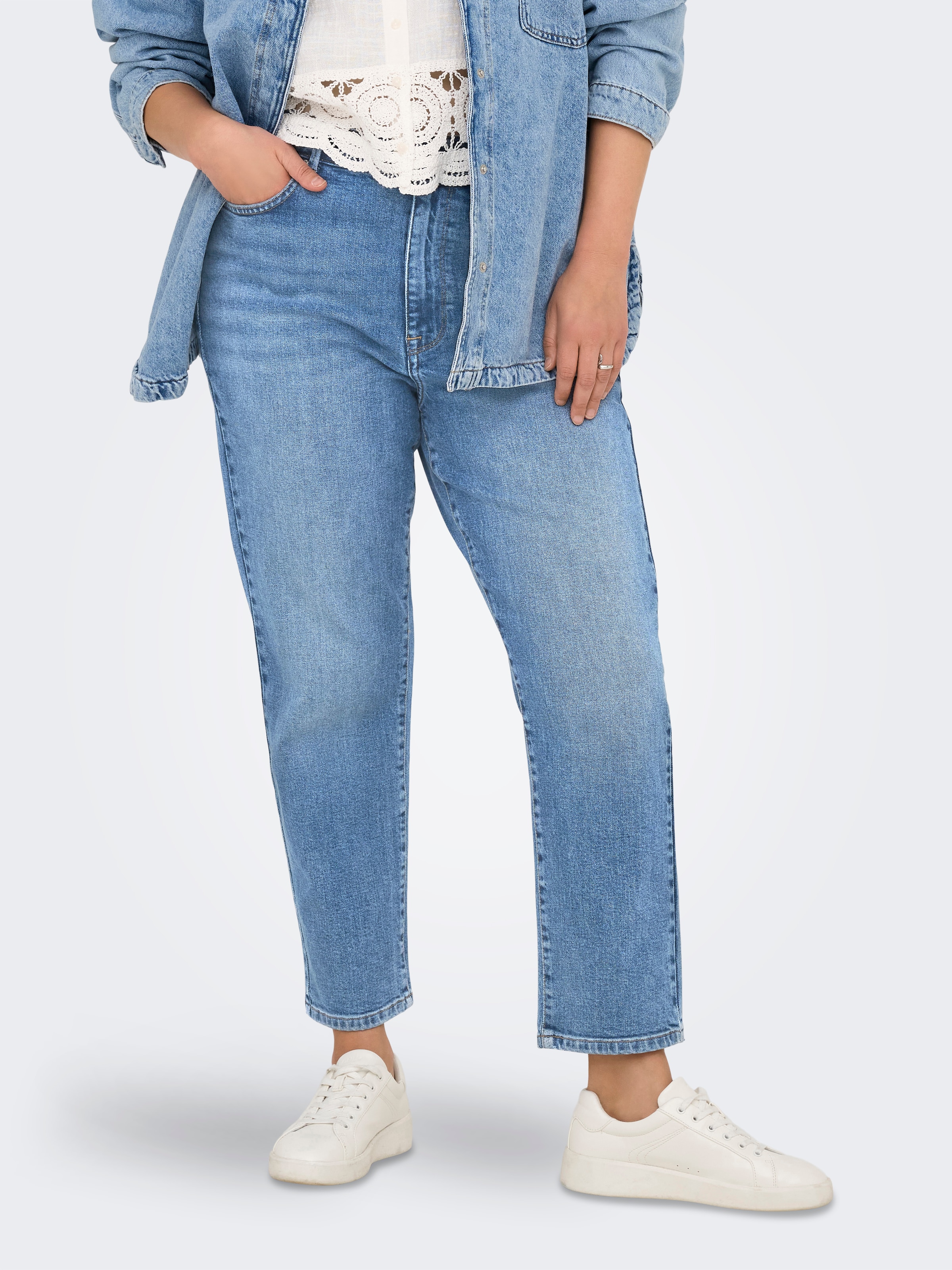 ONLY CARMAKOMA High-waist-Jeans "CAREMILY STRETCH HW ST AK DNM CRO005" günstig online kaufen