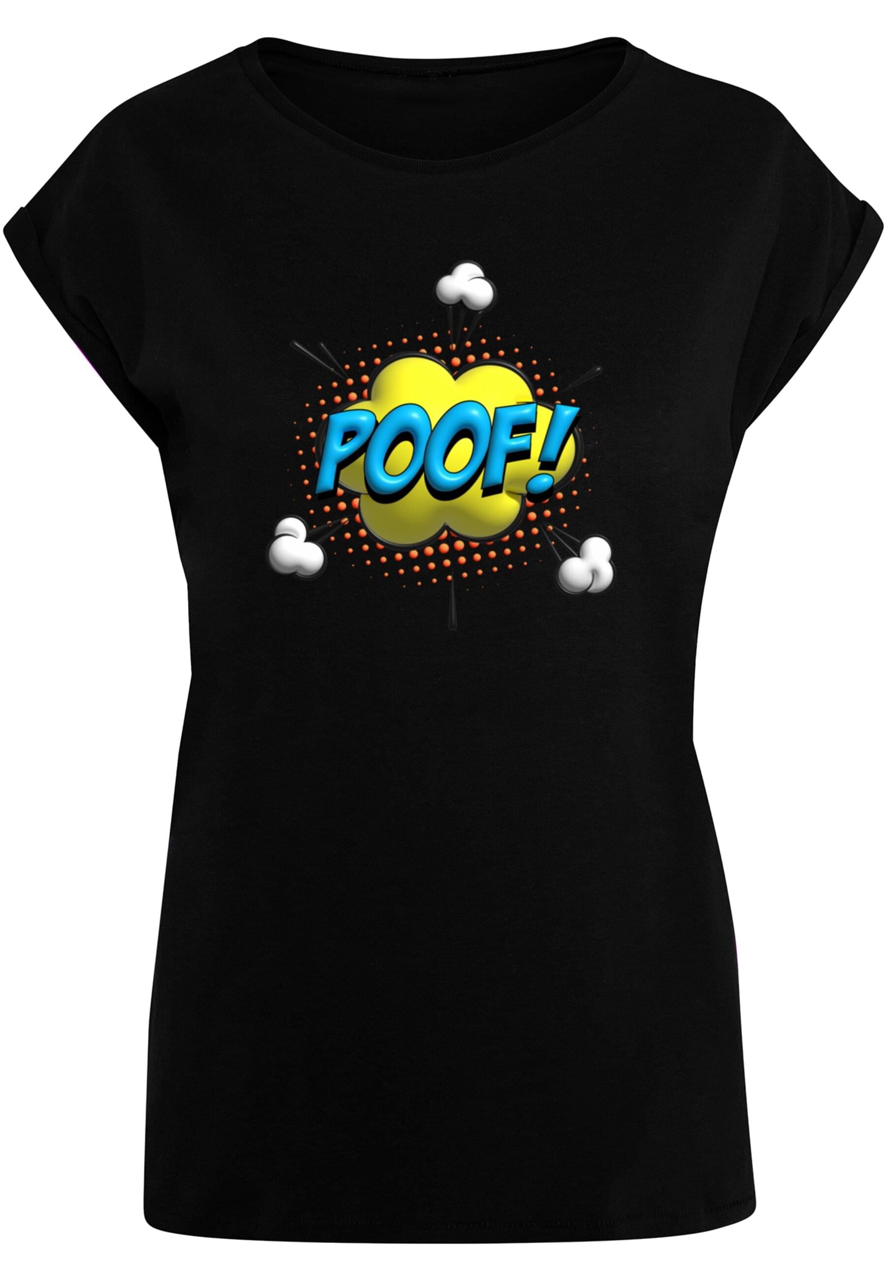 Merchcode T-Shirt »Merchcode Damen Ladies POOF Comic Extended Shoulder Tee«, (1 tlg.)