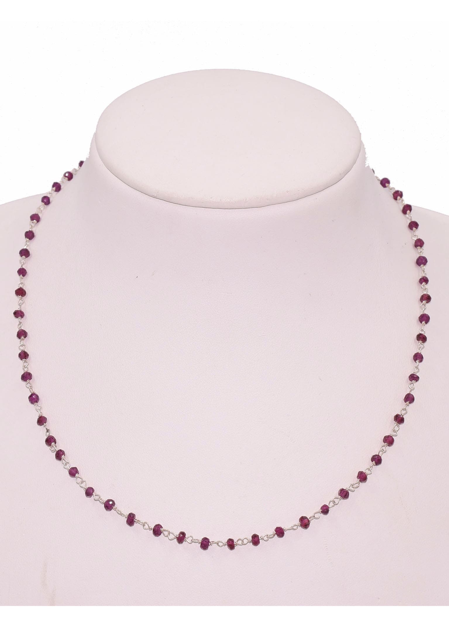 Firetti Kette ohne Anhänger »Schmuck Geschenk Silber 925 Halsschmuck Halskette Edelstein«, Made in Germany - mit Rubin, Labradorit oder Pyrit