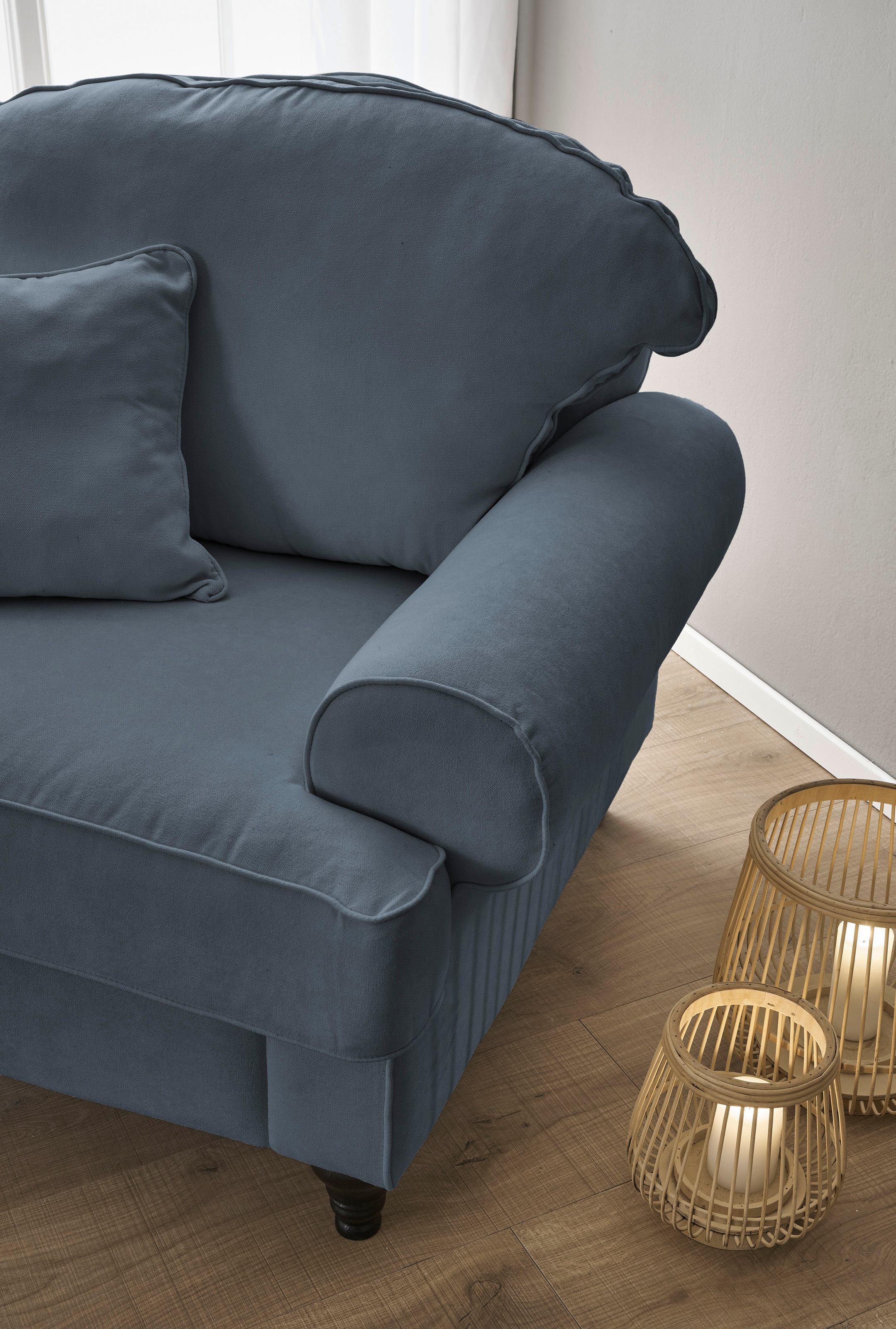 Home affaire Sessel »WESTMINSTER«, (Set, 2 St., 1Sessel, 1 Hocker), mit Federkern-Polsterung