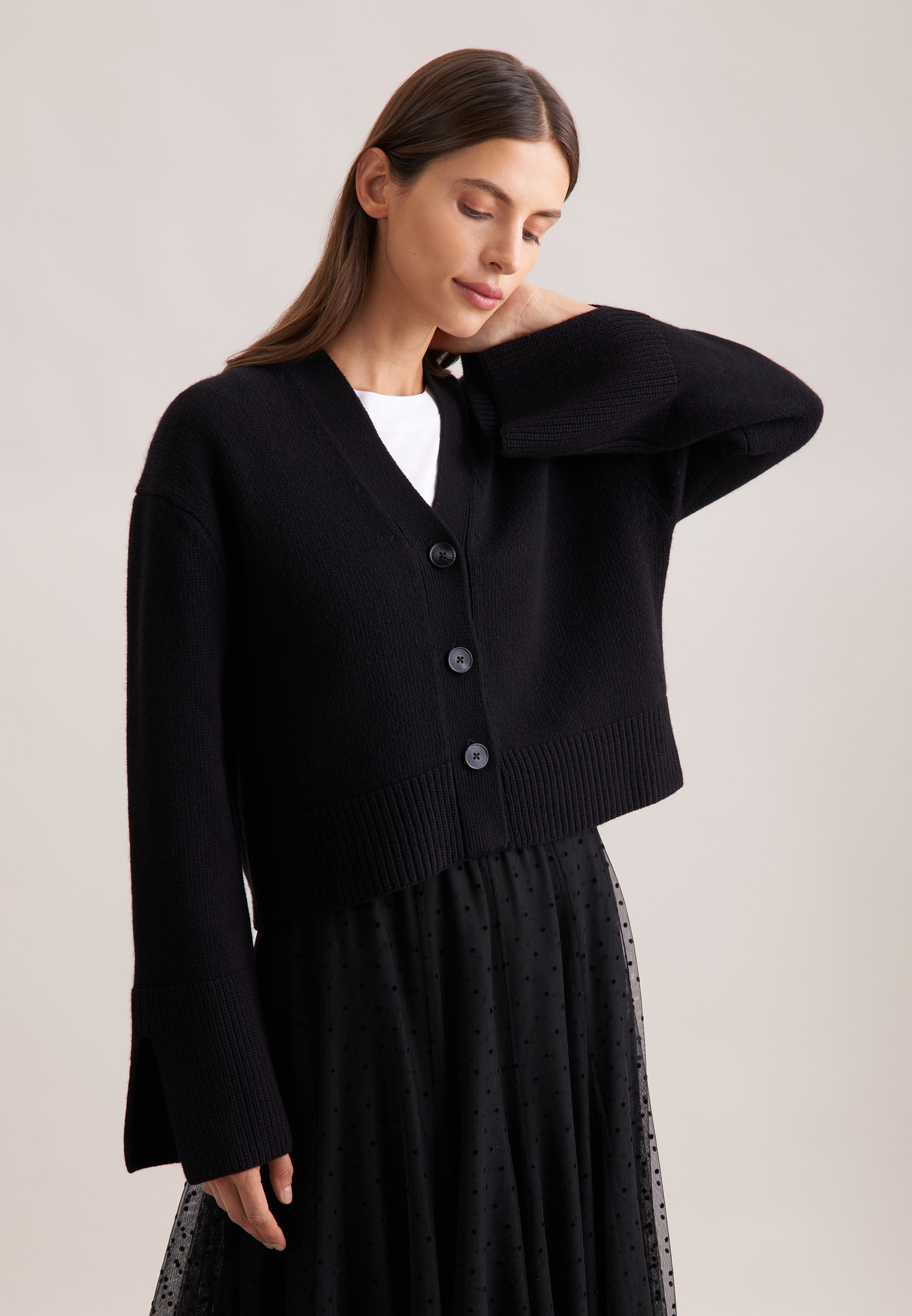 seidensticker Strickjacke 1/1 V-Neck Uni