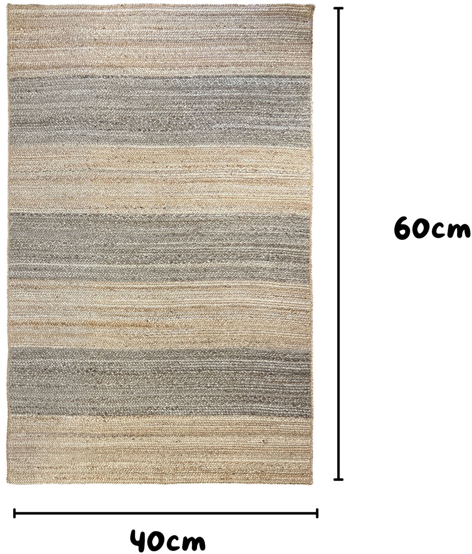 Myflair Möbel & Accessoires Teppich »Natural Bengal«, rechteckig, 10 mm Höhe, Juteteppich, Wendeteppich, handgeflochten, gestreift, auch als Läufer