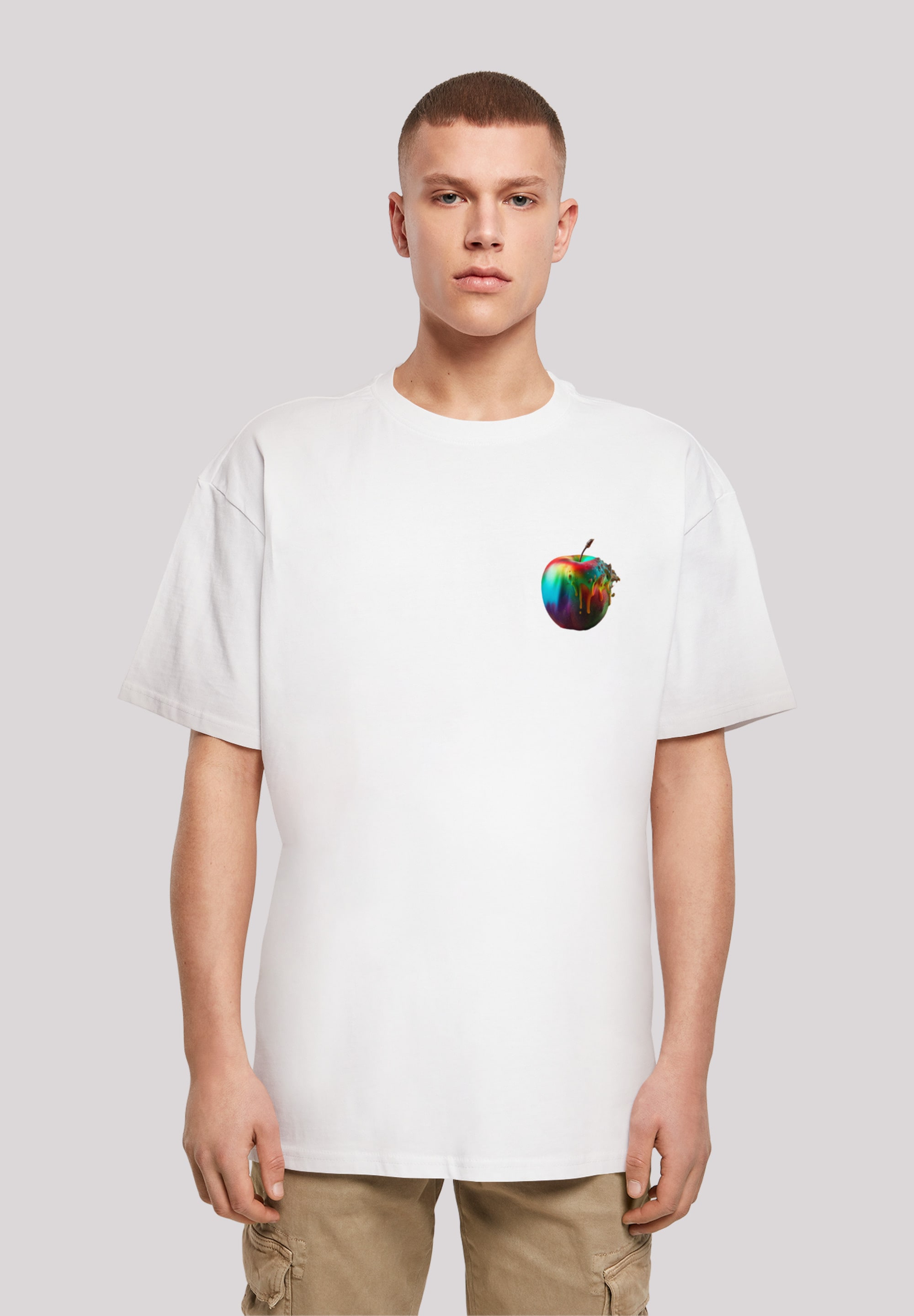 F4NT4STIC T-Shirt "Colorfood Collection - Rainbow Apple", Print