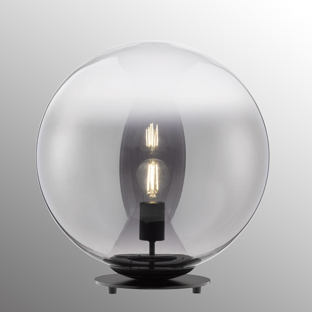 SCHÖNER WOHNEN-Kollektion Tischleuchte »Mirror«, Leuchtmittel E27 | Leuchtmittel wechselbar, Tischlampe Rauchglas Ø 40 cm