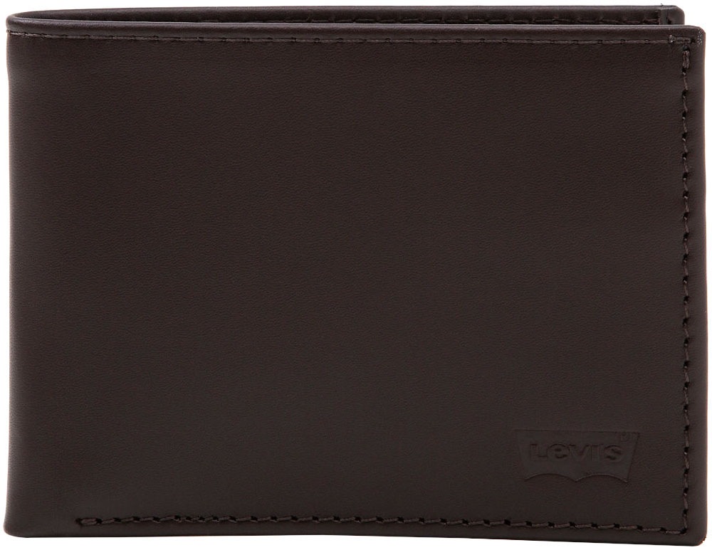 LEVI'S Damen Geldbörse "BATWING BIFOLD ID", braun, Rindsleder, Kleinlederwaren, Geldbeutel Portemonnaie Herrenbörse Leder