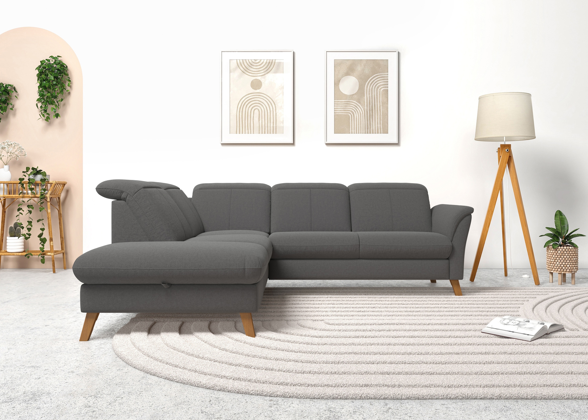 sit&more Ecksofa "Romero L-Form", wahlweise mit oder ohne TV-Funktion, Bett günstig online kaufen