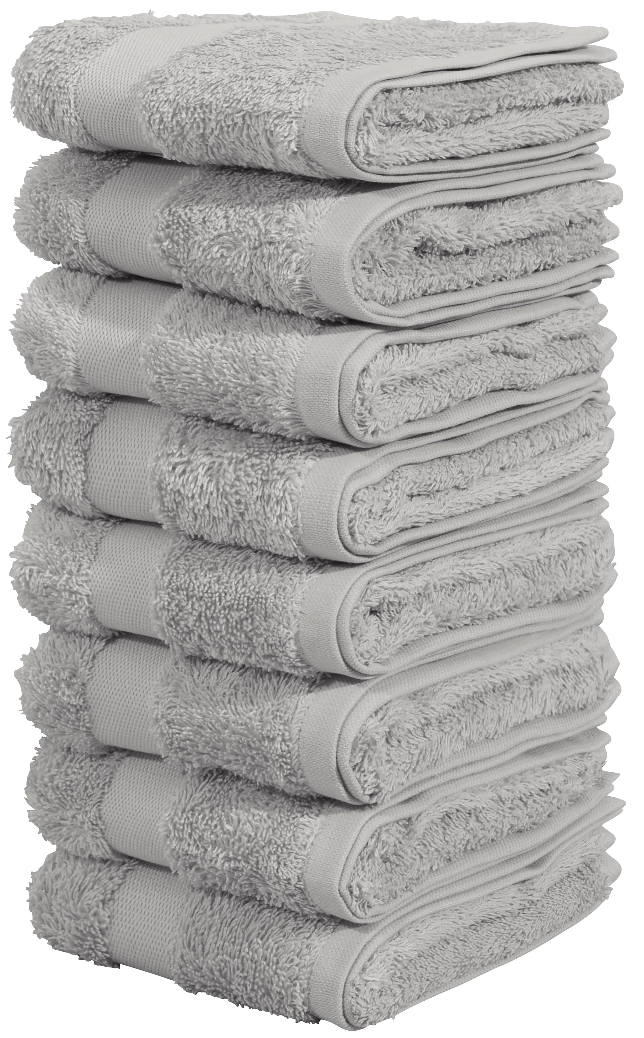 OTTO home Gaestehandtuecher "Vanessa, 8 Gästehandtücher, 30x50cm, in Standard- und Premium-Qualität" Handtücher mit Bordüre, 100% Baumwolle, einfarbig, weich