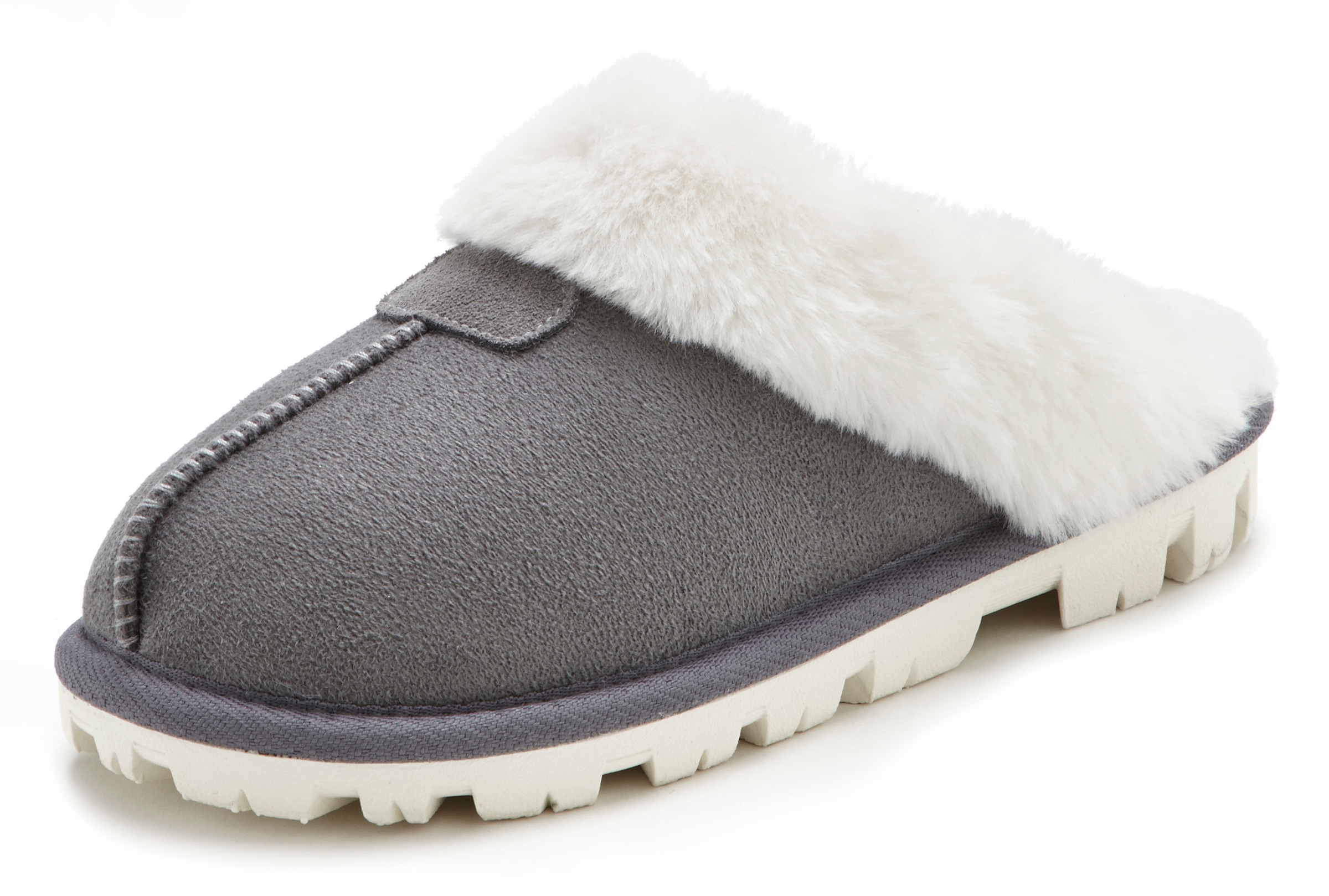 Vivance Hausschuh "Plüsch Hausschuhe, Pantolette, Pantoffeln, Clogs, Schlap günstig online kaufen