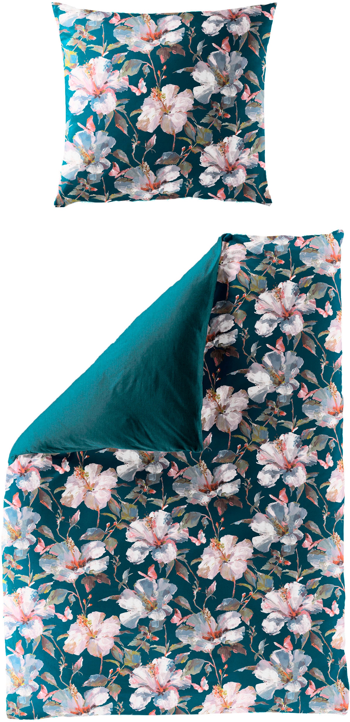 BIERBAUM Bettwäsche "5220" 2 Stk. Mako-Satin, 100 % Baumwolle, pflegeleicht günstig online kaufen