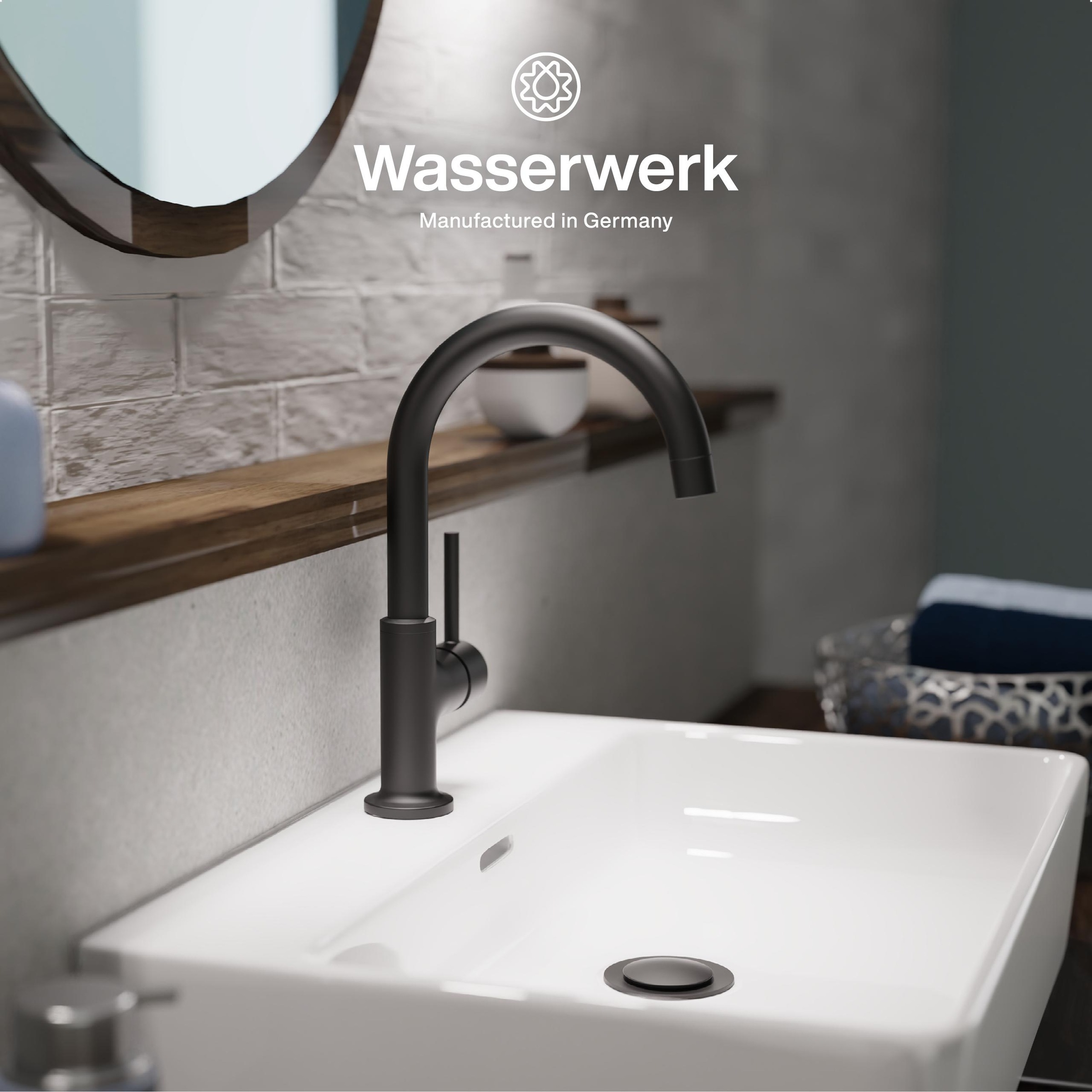 WASSERWERK Waschtischarmatur "WT 14" inkl. Popup, 360 schwenkbar, geräuscha günstig online kaufen