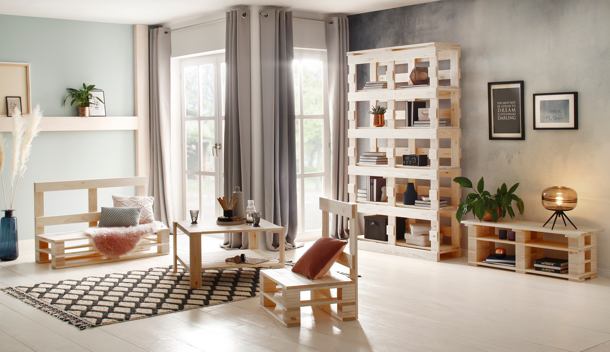 Home affaire Lowboard »Pinus«, Kommode im angesagten Palettendesign