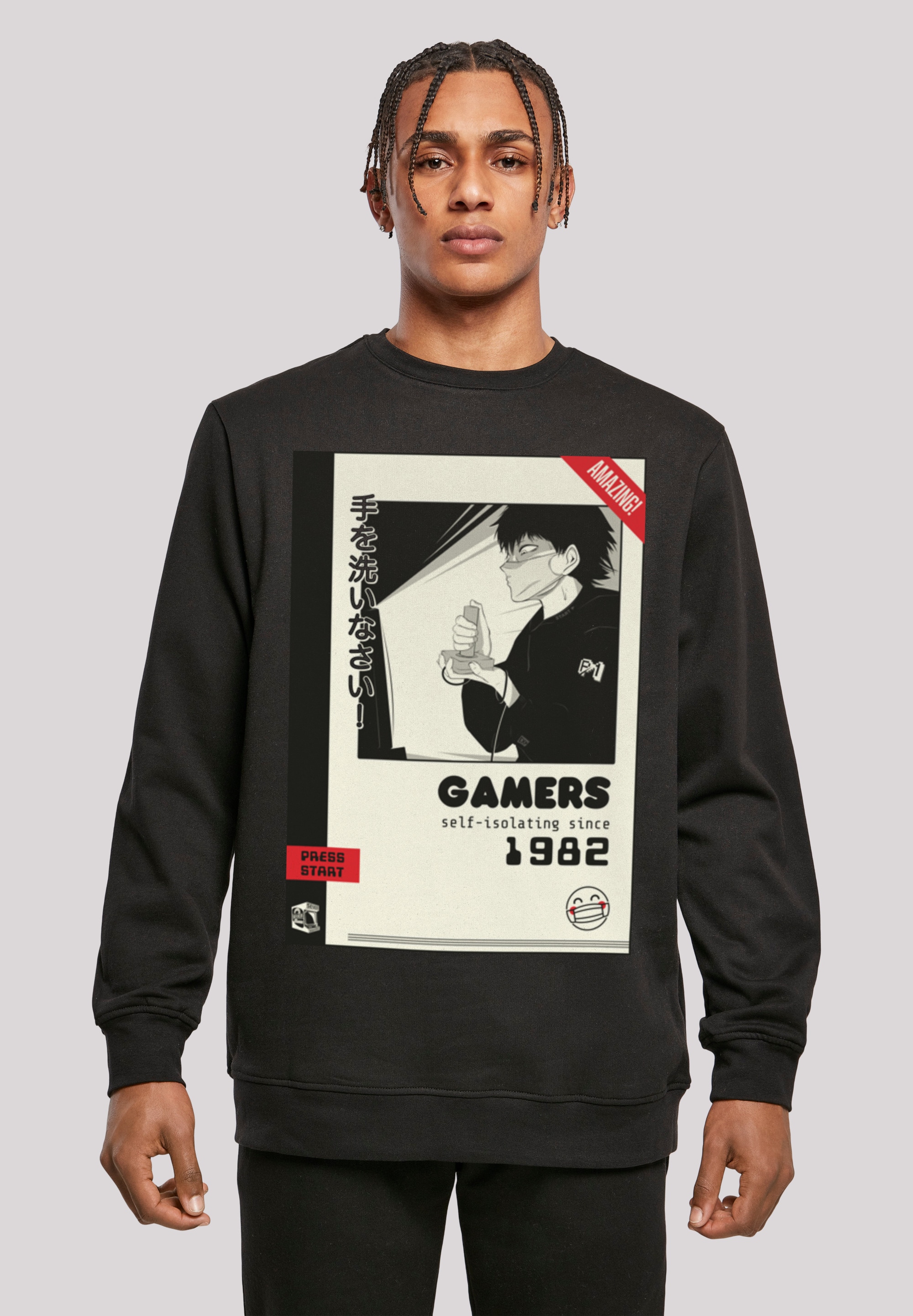 F4NT4STIC Kapuzenpullover "Retro Gaming self-isolating since 1982", Print günstig online kaufen