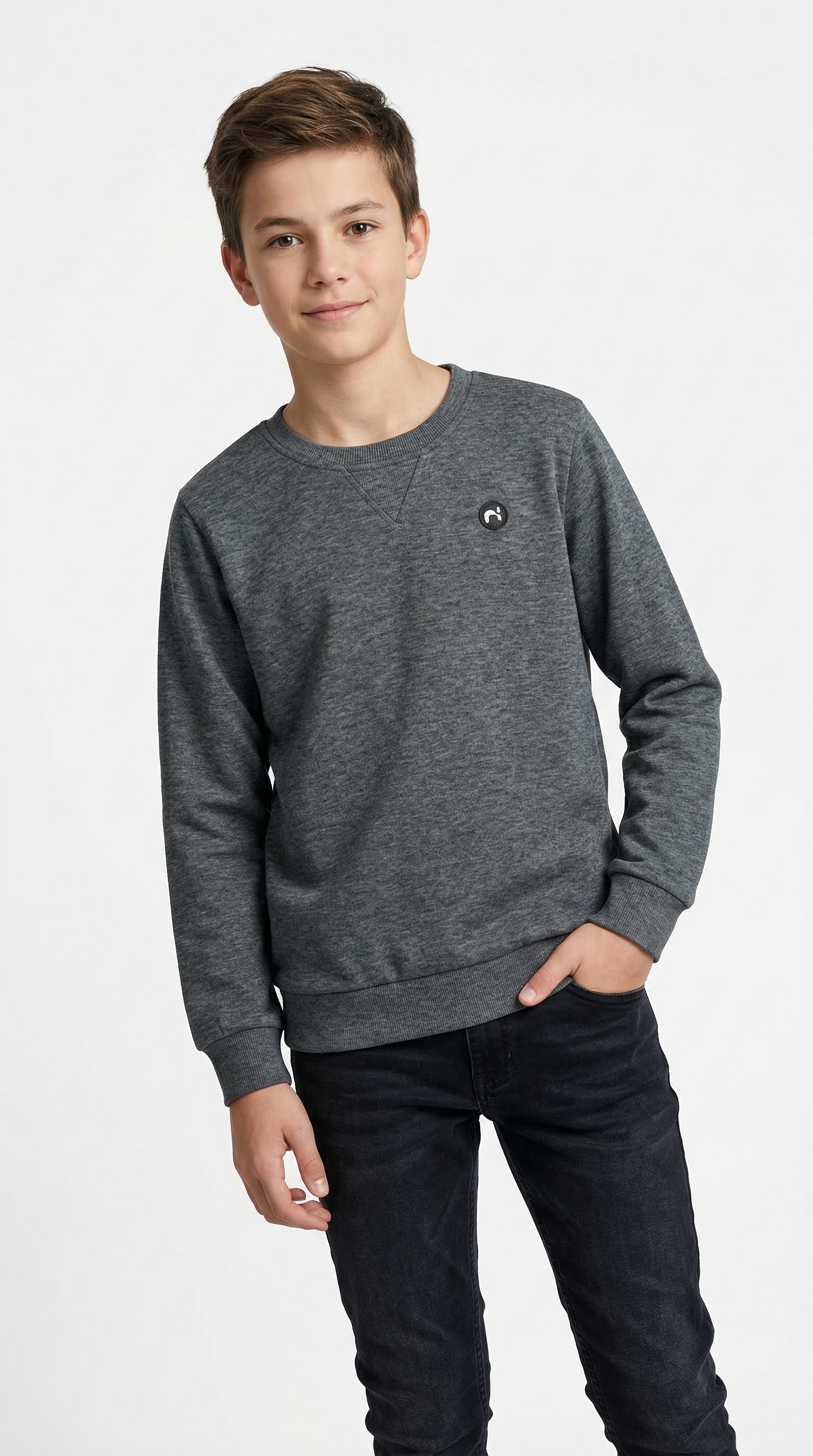 Name It Sweatshirt "NKMVIMO für Jungen mit Bündchen und klassischer Form", unifarben, casual, regular fit, Baumwollmischung, Rundhals