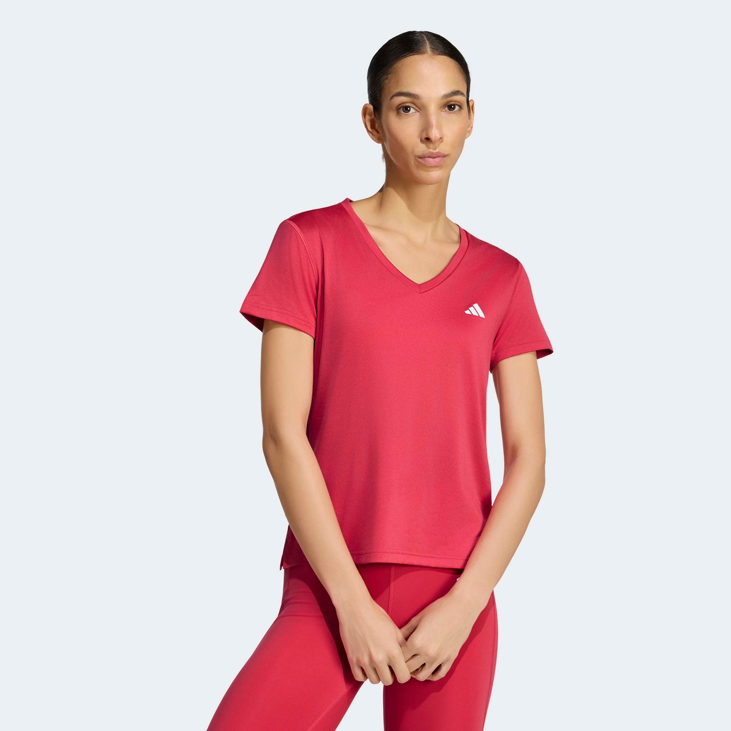 adidas Performance T-Shirt "ADIDAS WORKOUT ESSENTIALS MIT V-AUSSCHNITT" mit V-Ausschnitt, ohne Verschluss