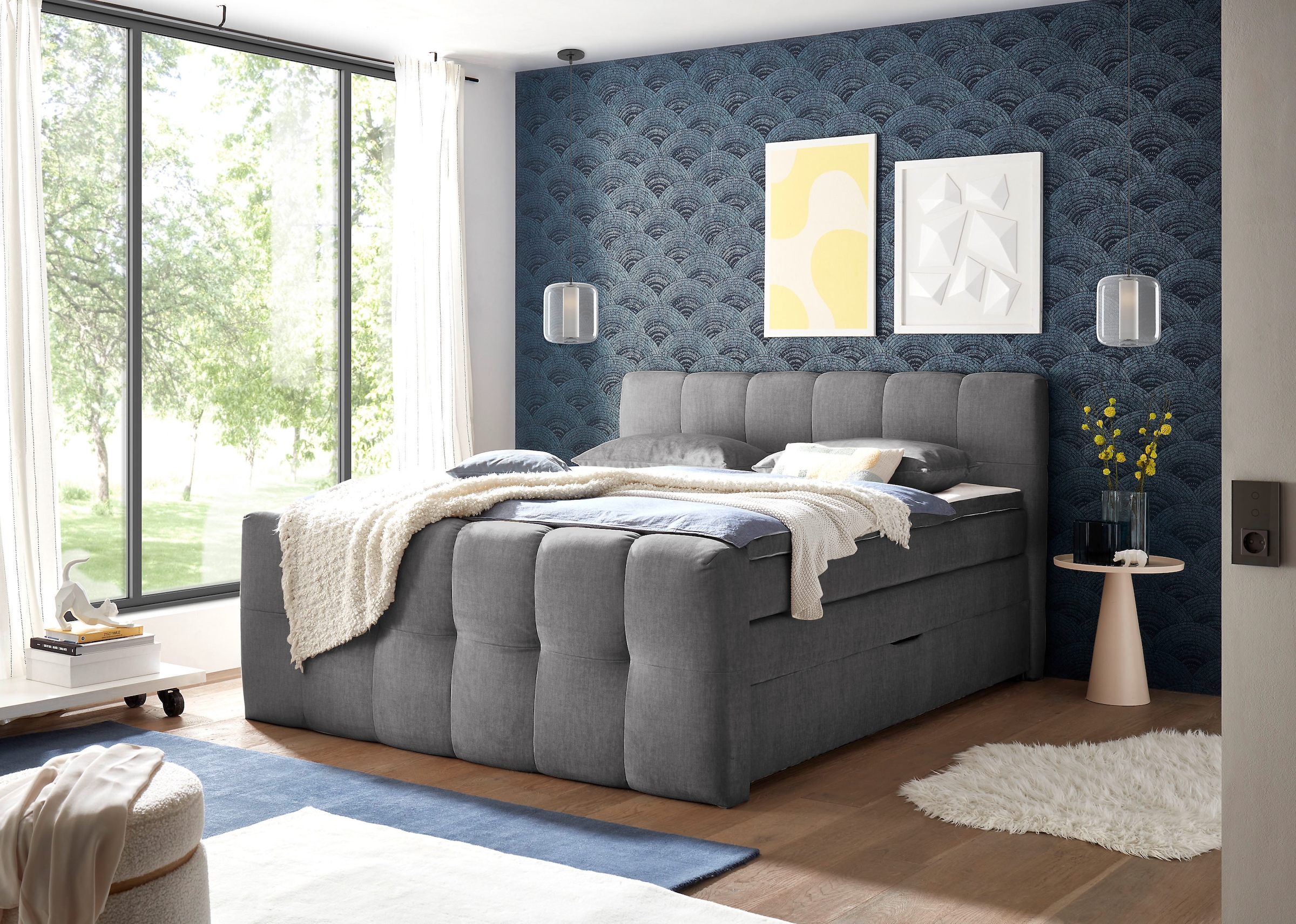 ED EXCITING DESIGN Boxspringbett "Tolfa erhältlich in der Breite 180cm, ink günstig online kaufen