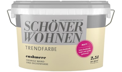 SCHÖNER WOHNEN-Kollektion Wand- und Deckenfarbe »Trendfarbe, matt«, 2,5 Liter,... kaufen