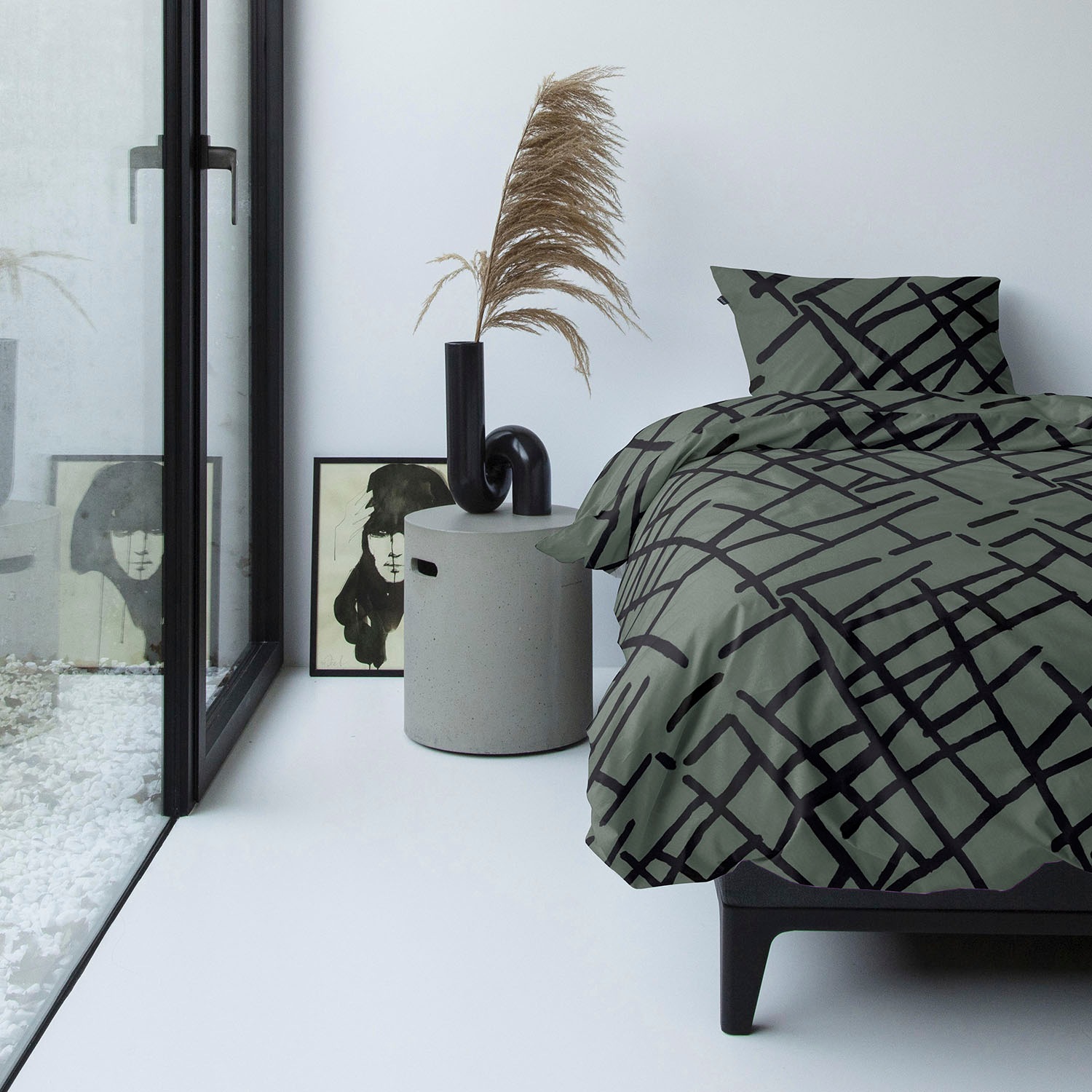 damai Bettwäsche "Kline" 2 Stk. mit großformatigem Muster günstig online kaufen