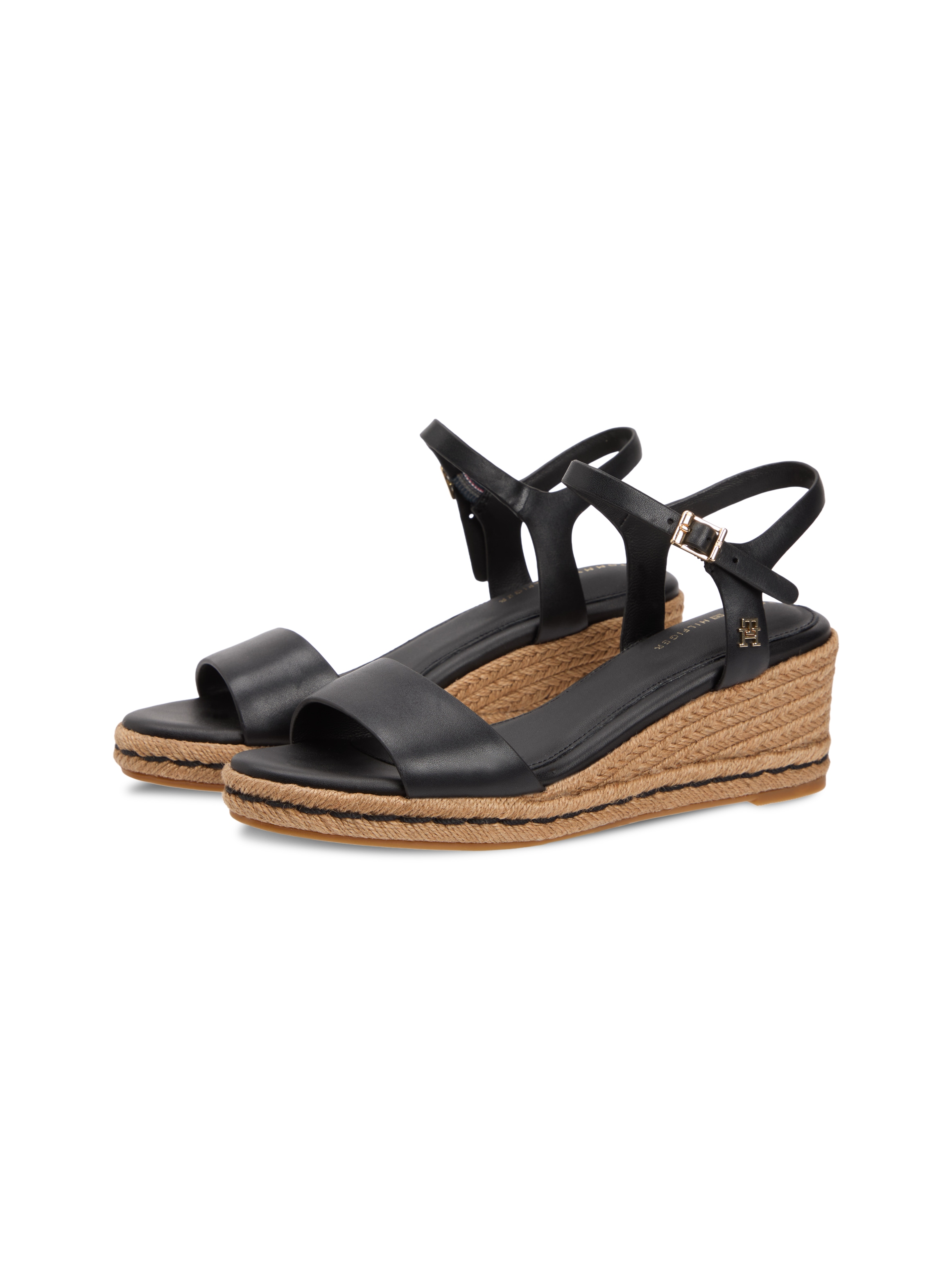 Tommy Hilfiger Keilsandalette "MID WEDGE ESPAD LEATHER" Sommerschuh, Riemch günstig online kaufen