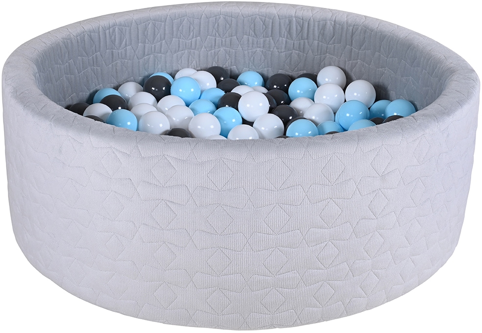 Knorrtoys® Bällebad »Soft, Geo Grey«, mit 300 Bälle creme/Grey/lightBlue; Made in Europe