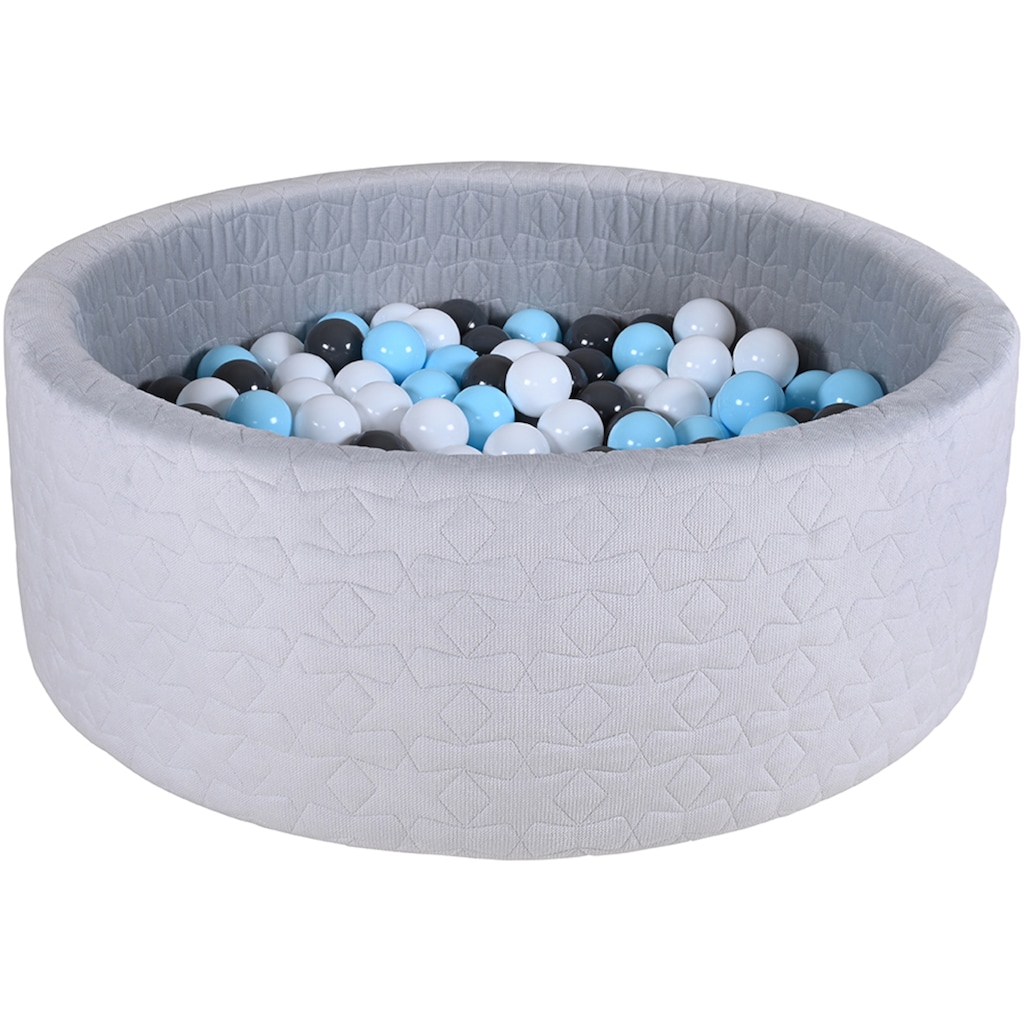 Knorrtoys® Bällebad »Soft, Geo Grey«, mit 300 Bälle creme/Grey/lightBlue; Made in Europe