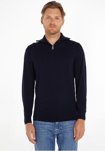 TOMMY HILFIGER Tailored Megztinis »FINE GAUGE MERINO ZIP MOCK«...