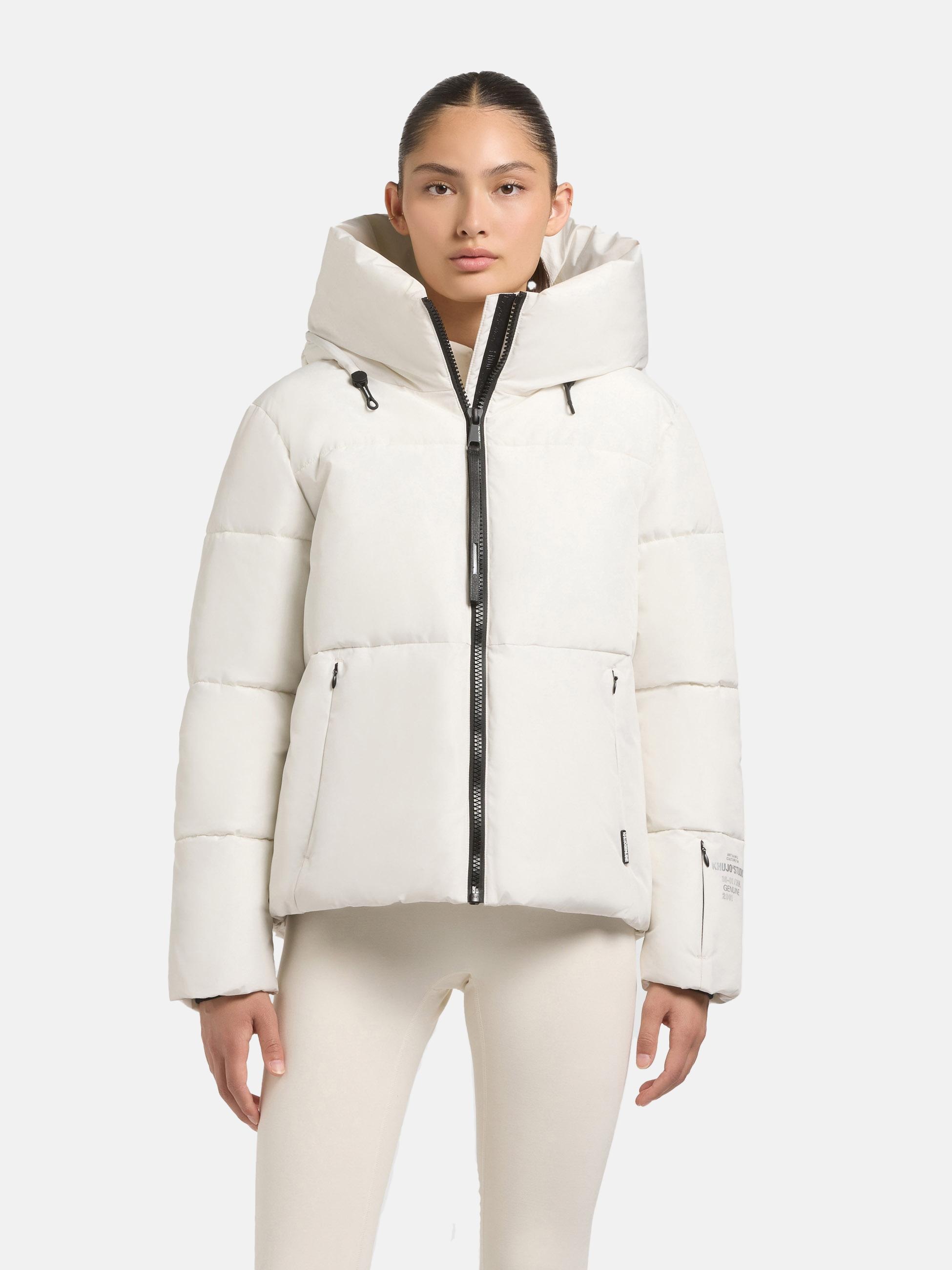 khujo Steppjacke "Audrey Matt" mit Kapuze Warme Winterjacke mit verstellbarer Kapuze