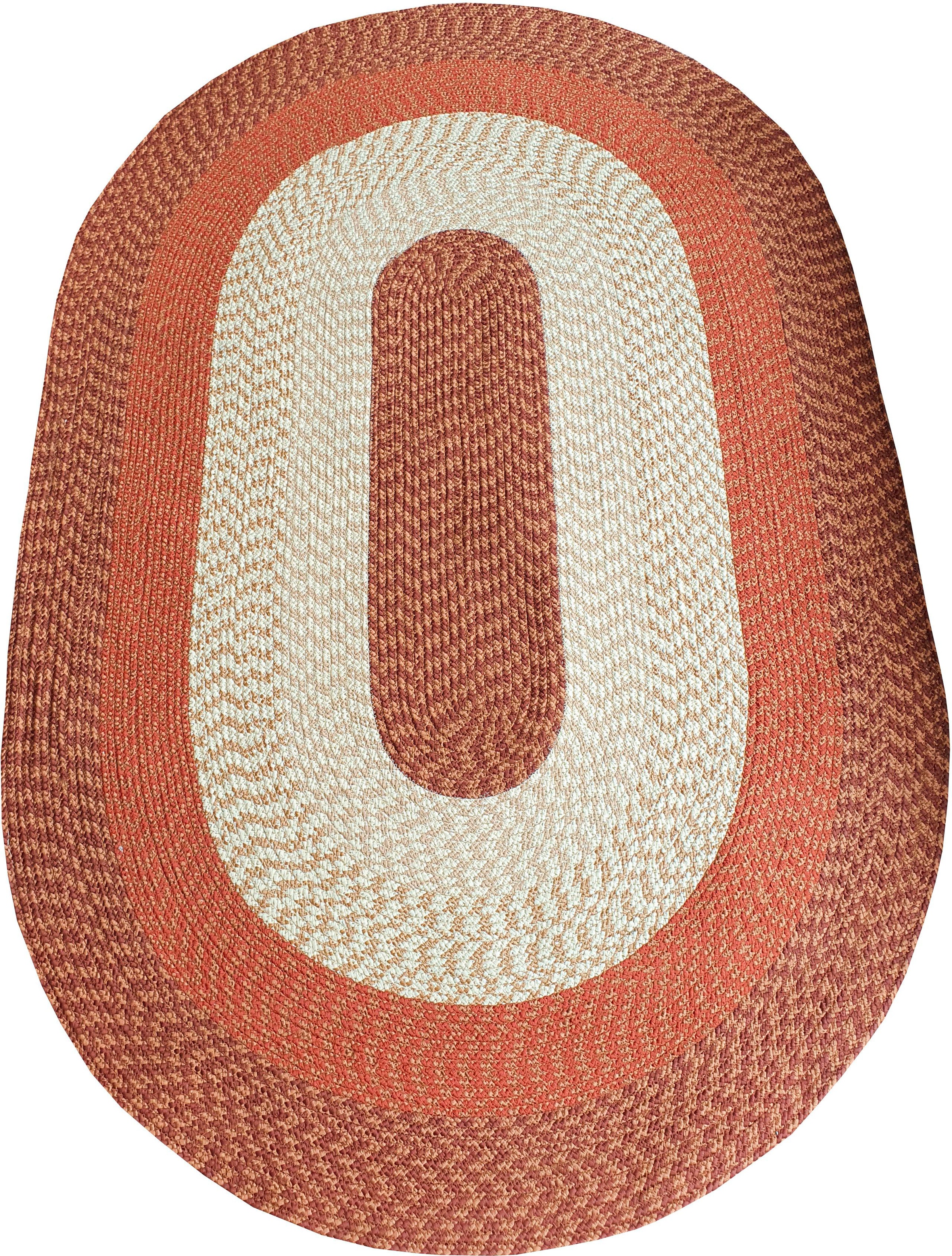 Dreams Teppich "Flecht-Teppich" oval 10 mm Höhe Flachgewebe, gestreift, han günstig online kaufen