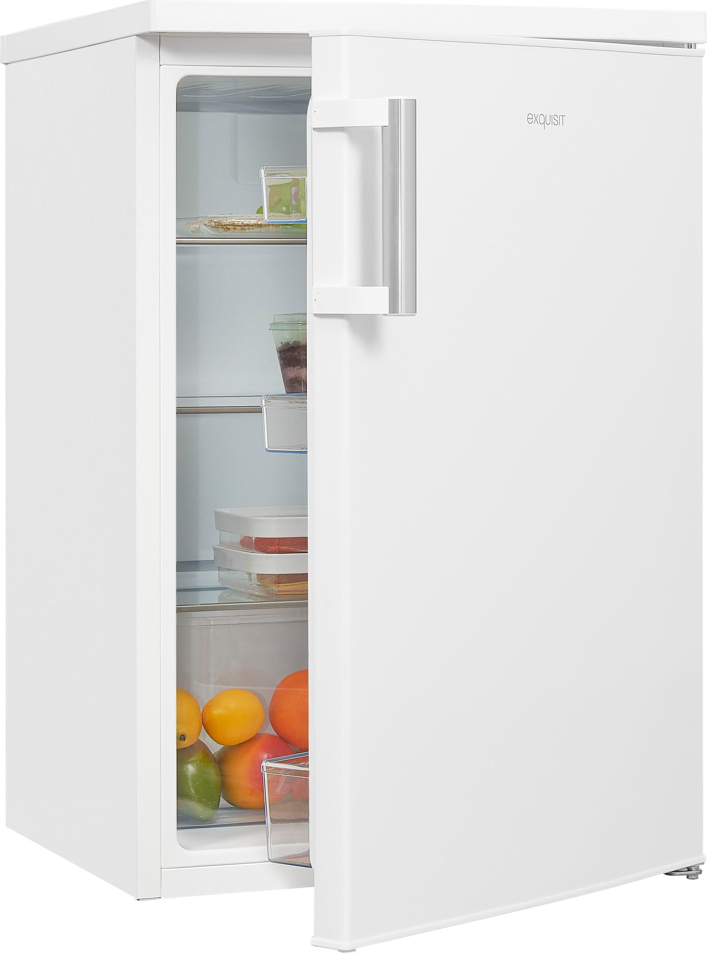 exquisit Kühlschrank "KS16-V-H-010D", KS16-V-H-010D weiss, 85,5 cm hoch, 56 cm breit, Energieeffizienzklasse D, 133 Lite