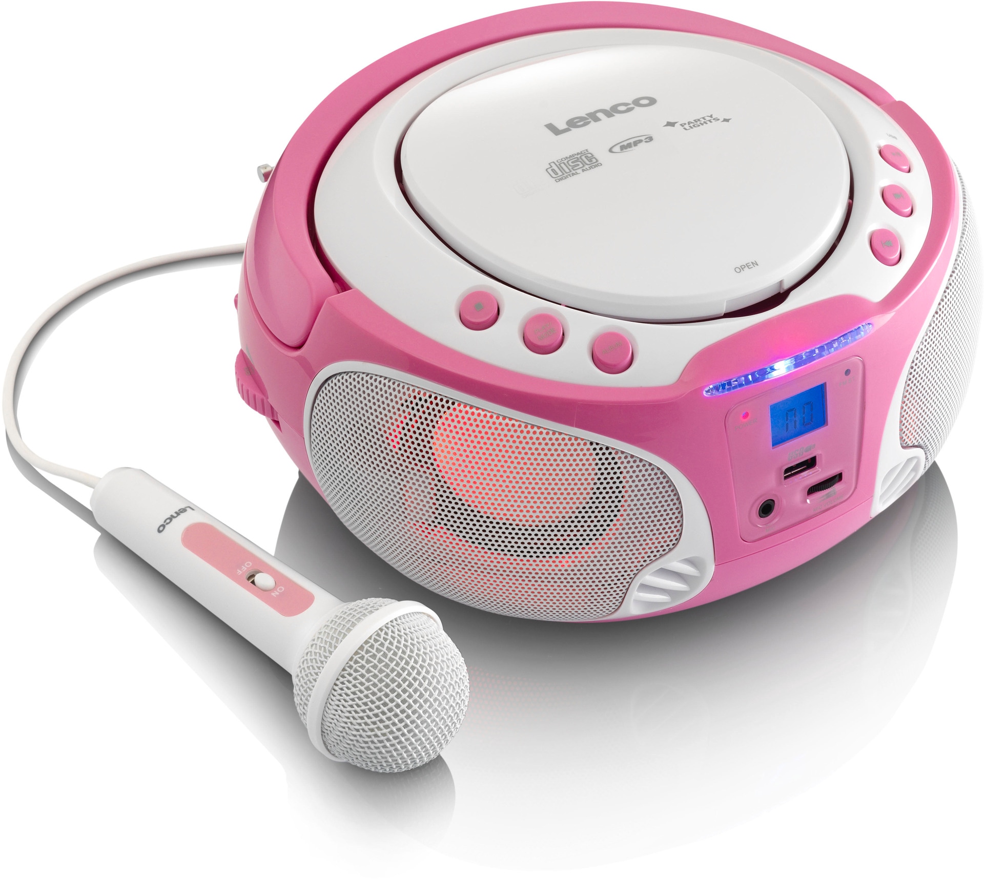 Lenco Boombox »SCD-650BU CD-Radio m. MP3, USB, Lichteffekt, Mikro«