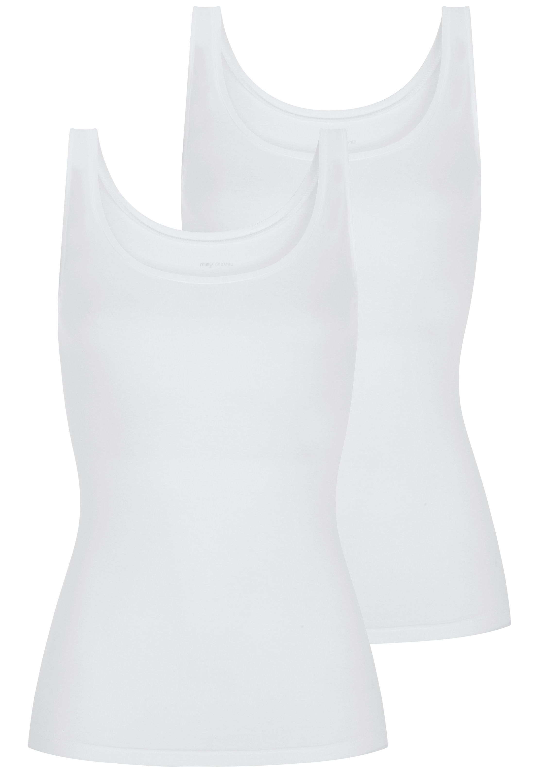 Mey Unterhemd "Superfine Organic" breite Träger, tiefer Rundhalsausschnitt, Single Jersey, elastisch