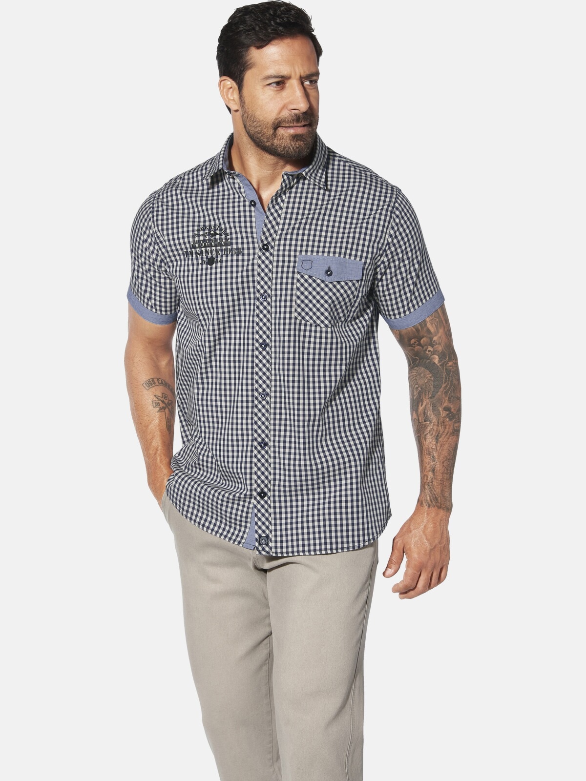 Jan Vanderstorm Kurzarmhemd "Kurzarmhemd GHOTIN" 1 Stk. günstig online kaufen