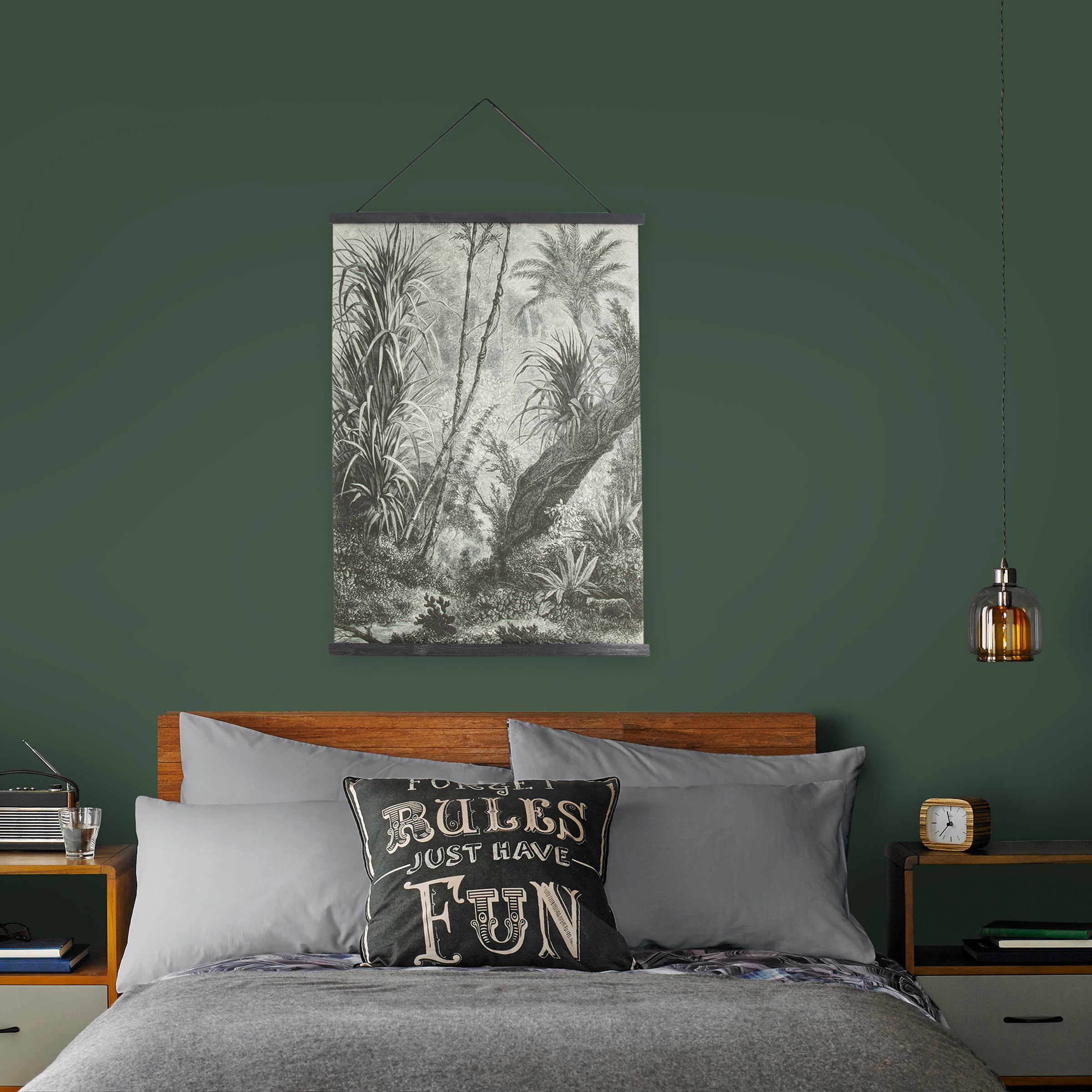 Kunstdruck ART FOR THE HOME "Dschungel", bunt (farbe bild(er): mehrfarbig), Poster, 1 Stk., MDF, Bilder, Textilposter 80x60cm 3
