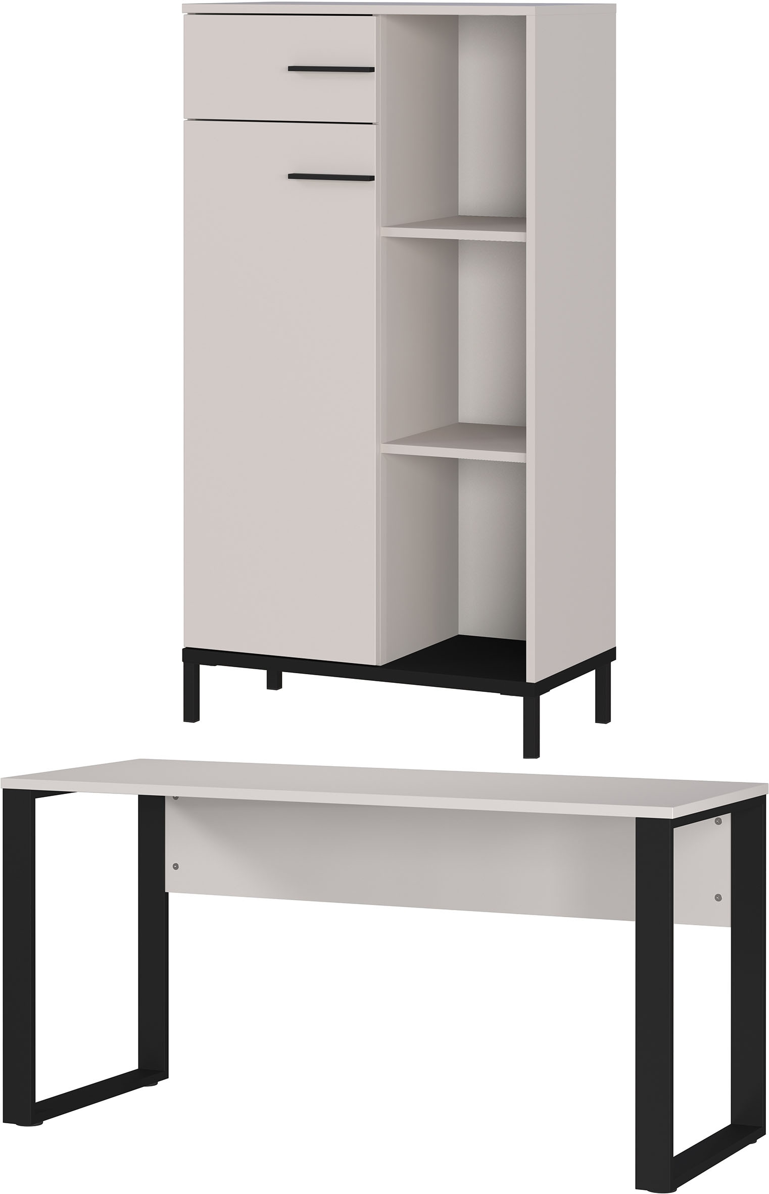 GERMANIA Büromöbel-Set "GW-Rovigo", (2 tlg.), Schreibtisch mit Knieblende, günstig online kaufen