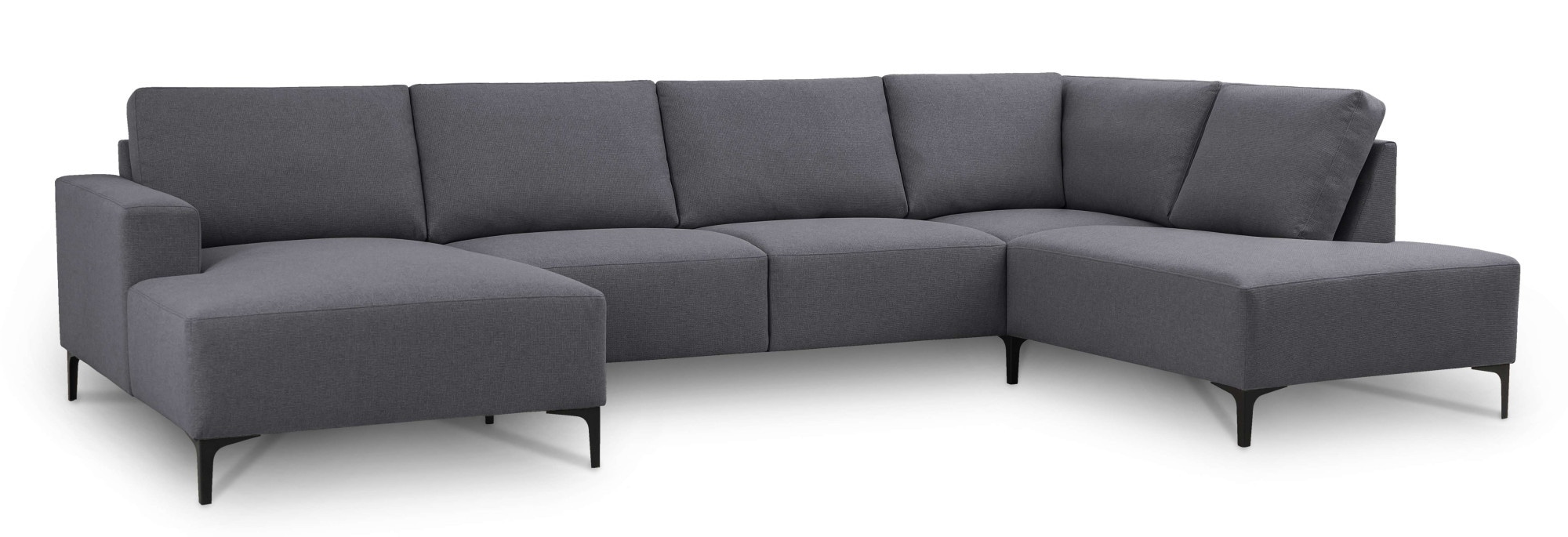 Home affaire Wohnlandschaft »Tournon U-Form, XXL Sofa, Breite 333 cm, Webstoff, Chenille«, Designsofa im nordischen Stil, Wellenunterfederung, Metallfüße