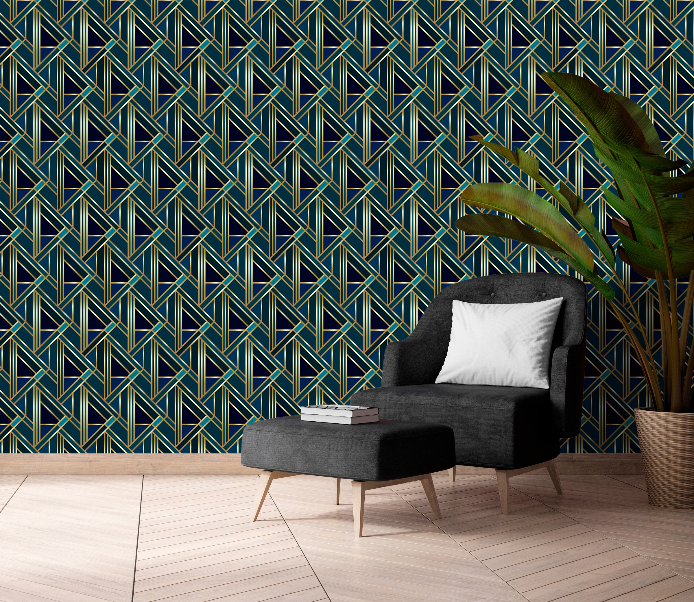queence Vinyltapete »Carolin«, gemustert-Farbverlauf-bedruckt-abstrakt, 90x250cm, selbstklebend, kinderleichte Anbringung, Sticker