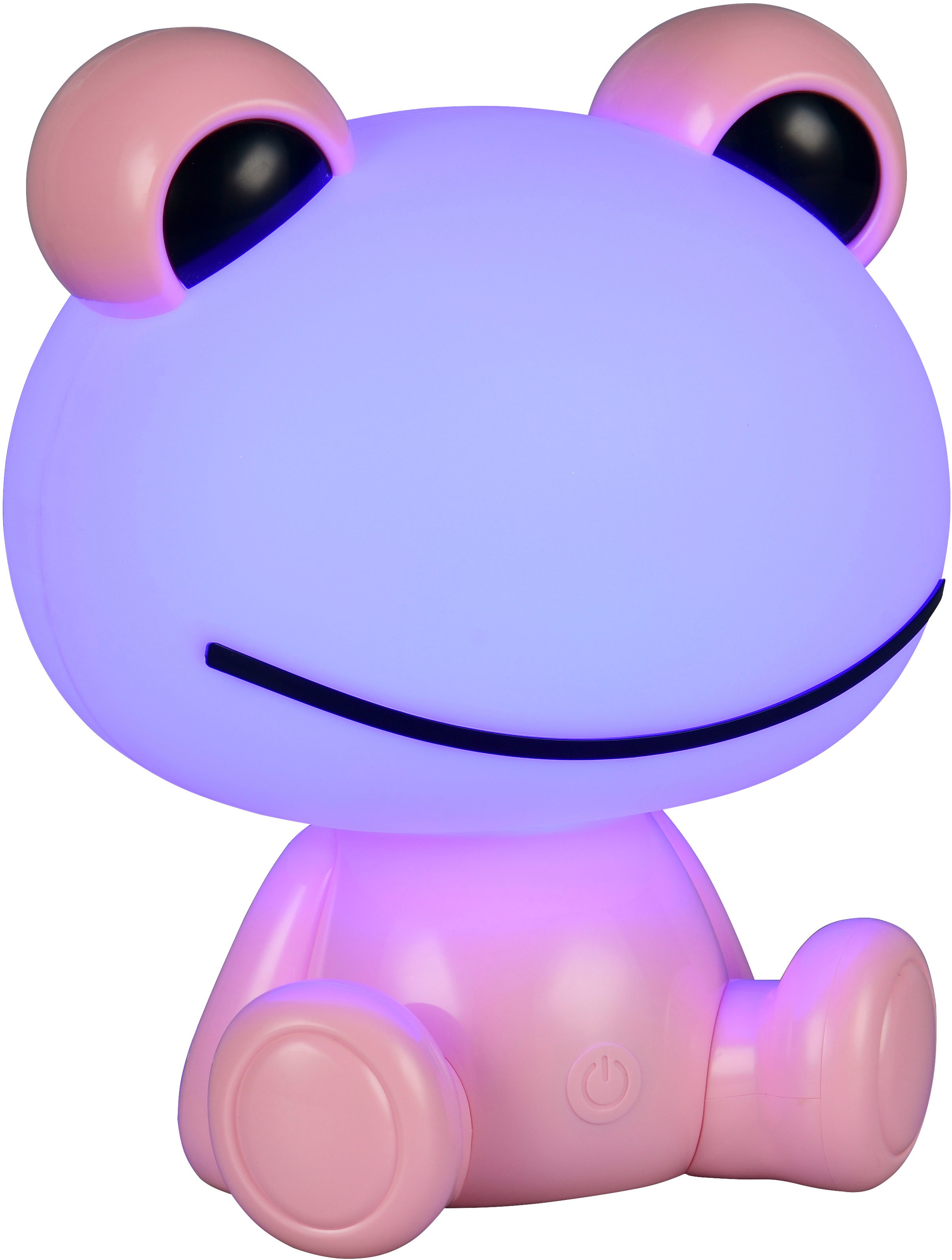 REALITY Leuchten LED Tischleuchte »HOPPER, Kinderzimmer Tischleuchte Nachttischleuchte Frosch Optik, RGB«, 1 flammig, Leuchtmittel LED-Board | LED fest integriert, 0,3W 30 Lumen warmweiß 3000K, RGB Farbwechsel Modus, USB-Anschluss