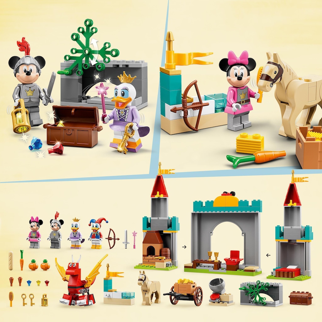 LEGO® Konstruktionsspielsteine »Mickys Burgabenteuer (10780), LEGO® Disney«, (215 St.)