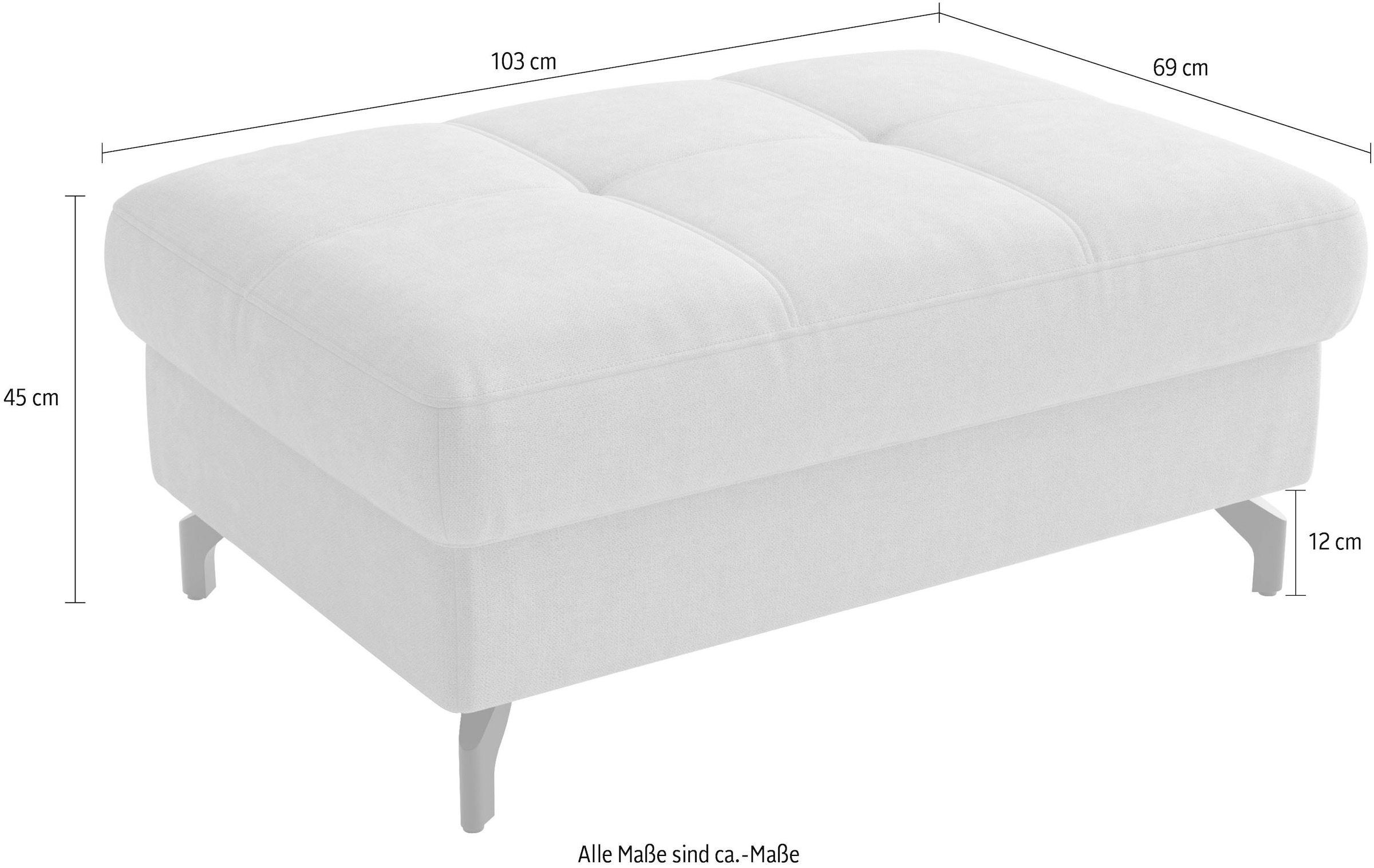 sit&more Polsterhocker »Vanity, B: 103 cm«
