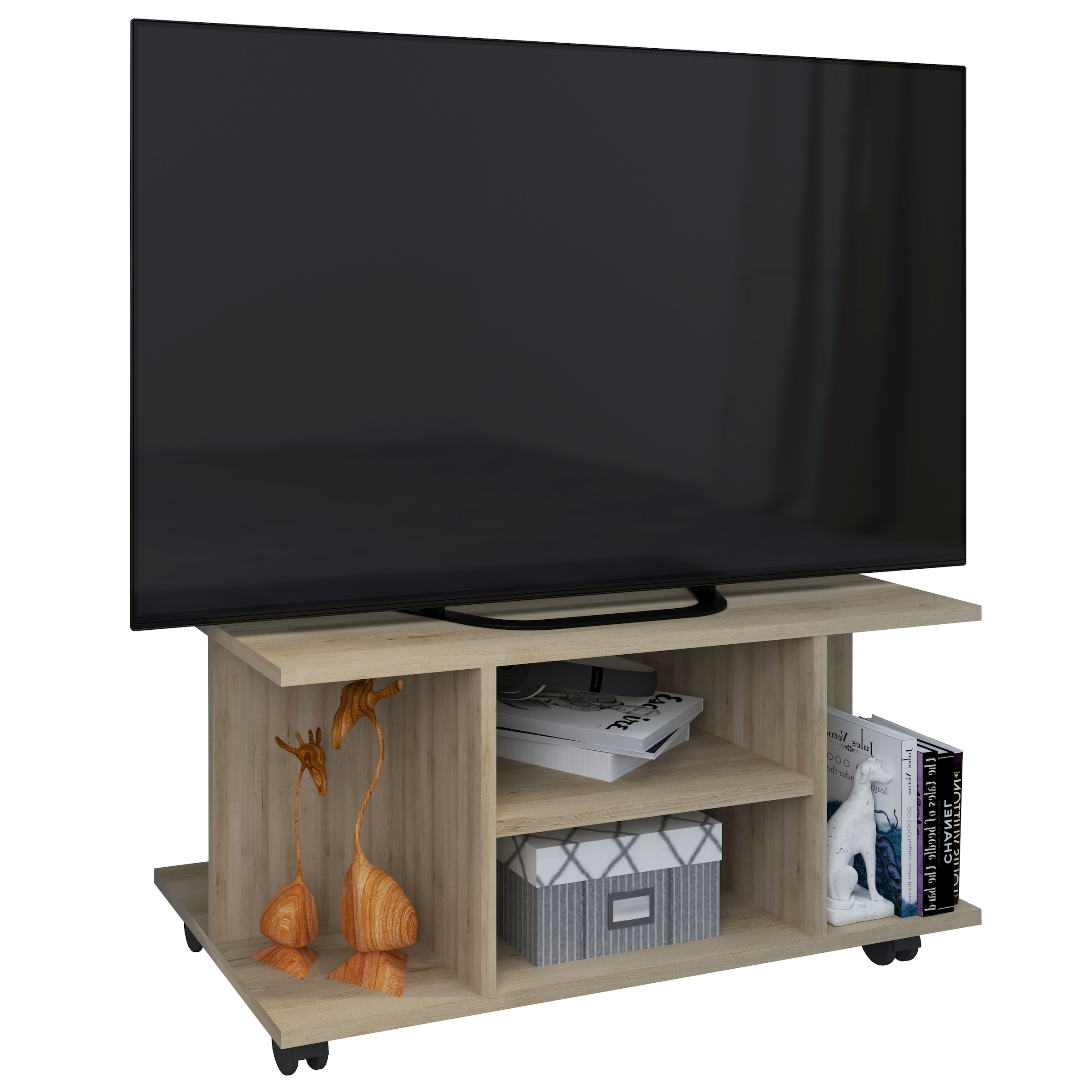 VCM TV-Board "Holz TV Lowboard Fernsehregal Rollen Findalo", (VCM Findalo) günstig online kaufen