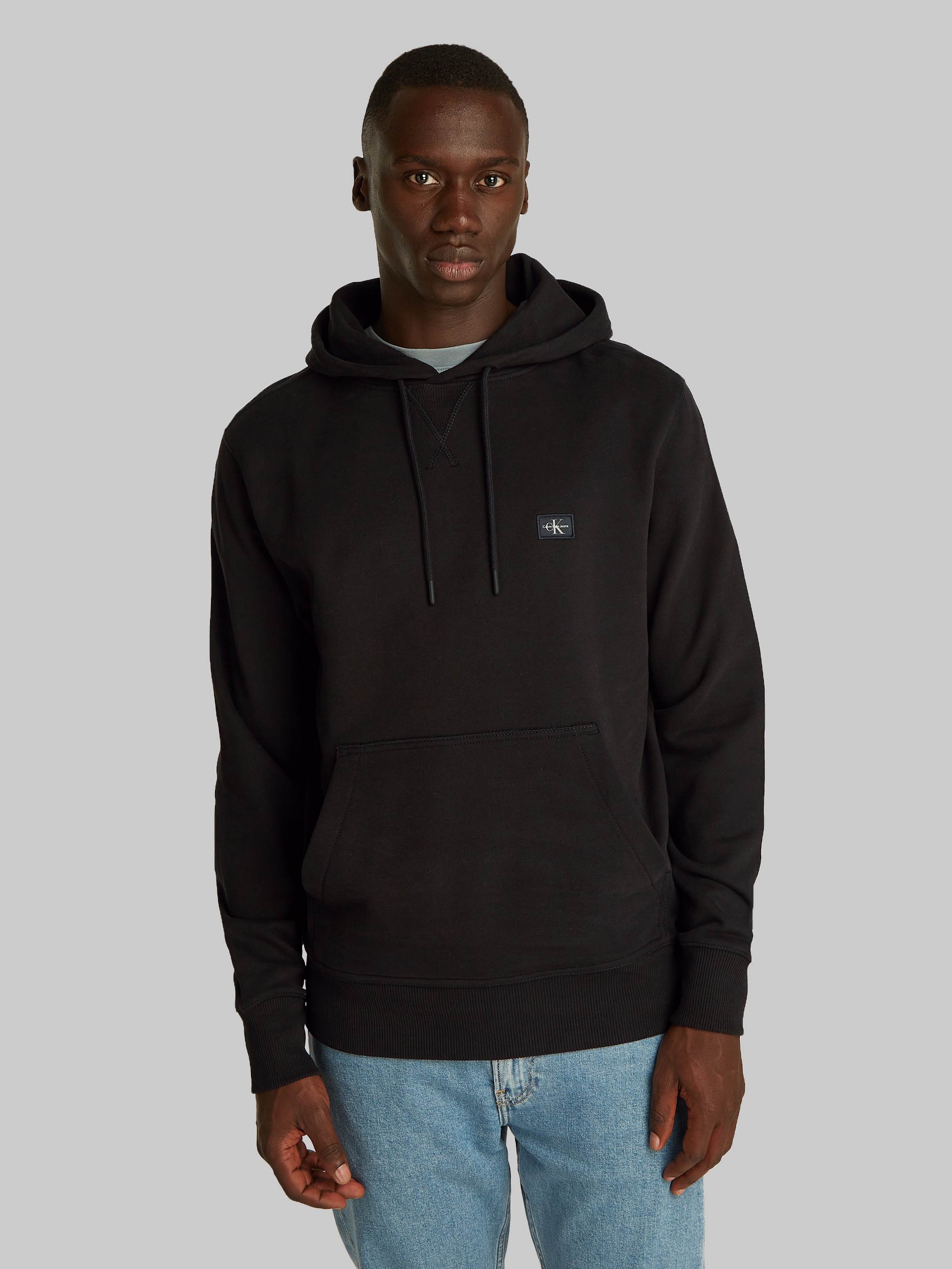 Calvin Klein Jeans Sweatshirt "WOVEN LABEL HOODIE", Kängurutasche, Logostic günstig online kaufen