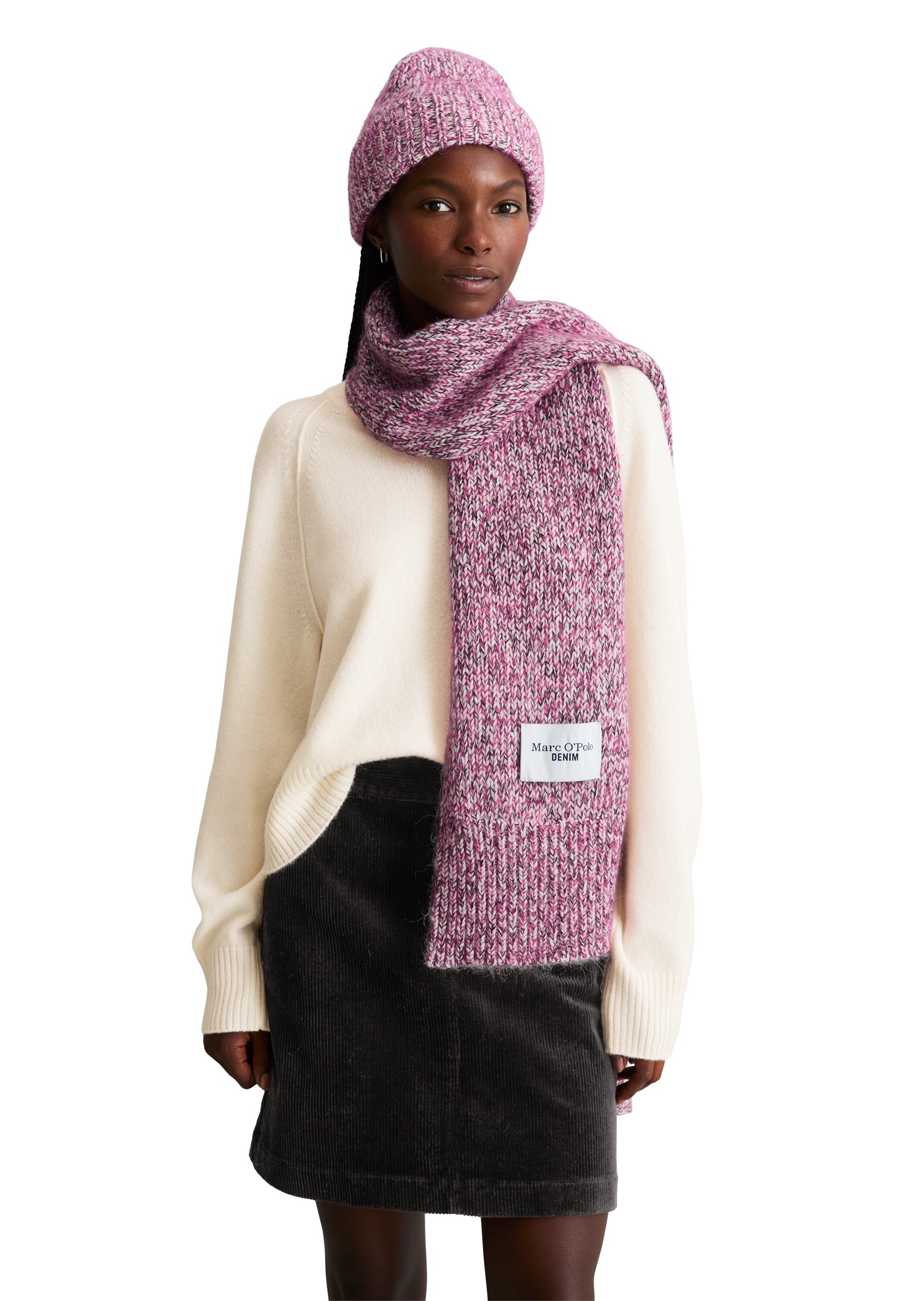 Marc O'Polo DENIM Strickschal »aus meliertem Schurwoll-Mix«