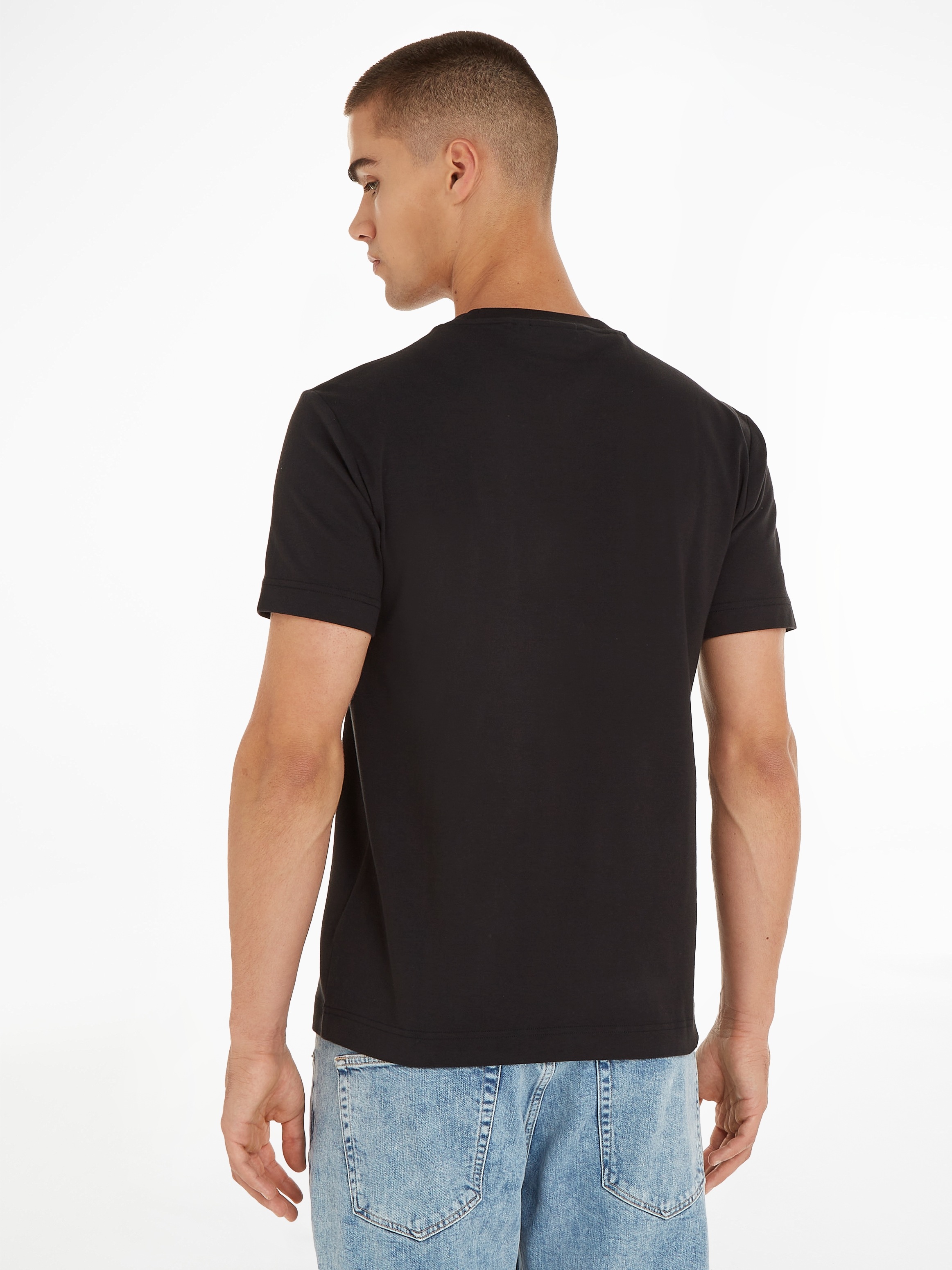 Calvin Klein T-Shirt "Micro Logo", aus dickem Winterjersey, mit Logoprint günstig online kaufen