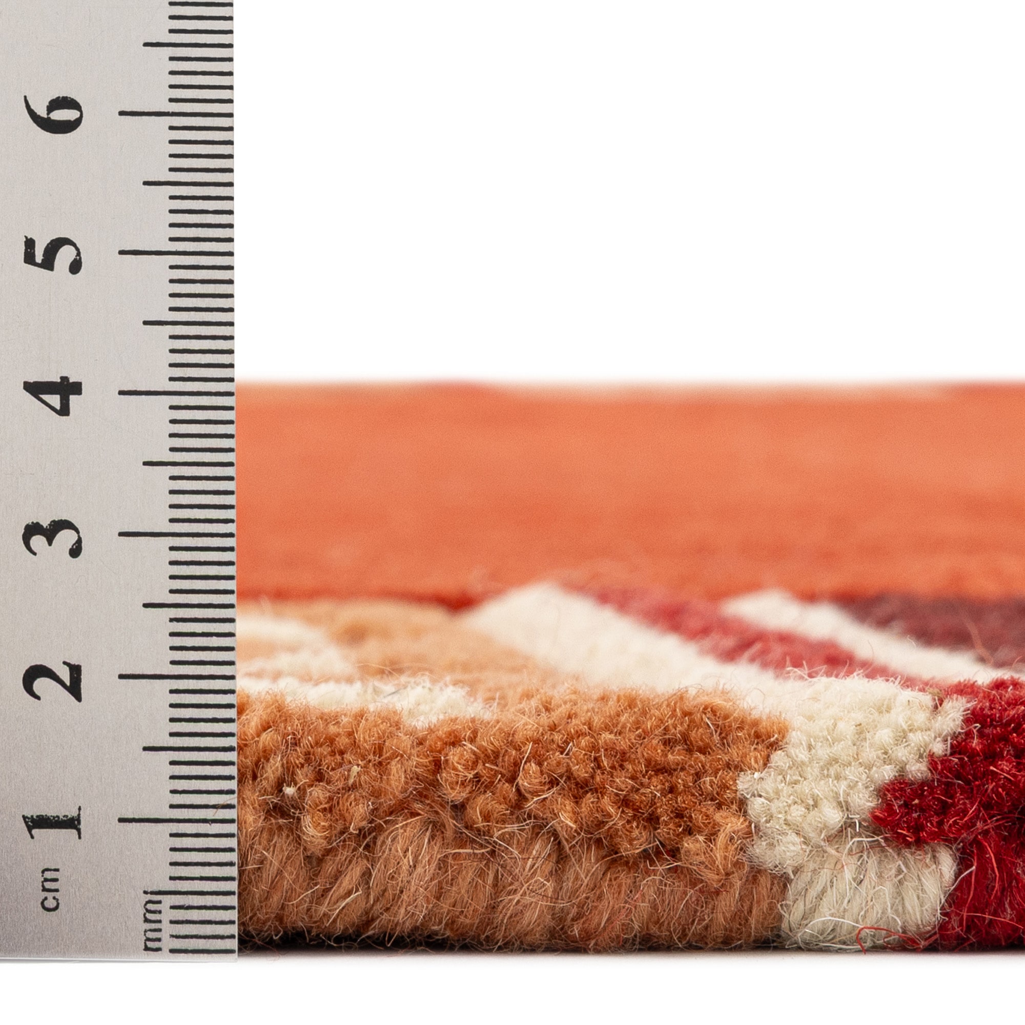 THEKO Wollteppich »Tromso, Wolle, Handgefertigt, Bordüre mit Hoch-Tief-Effekt« rechteckig 15 mm Höhe Wohnzimmer, Schlafzimmer, Esszimmer