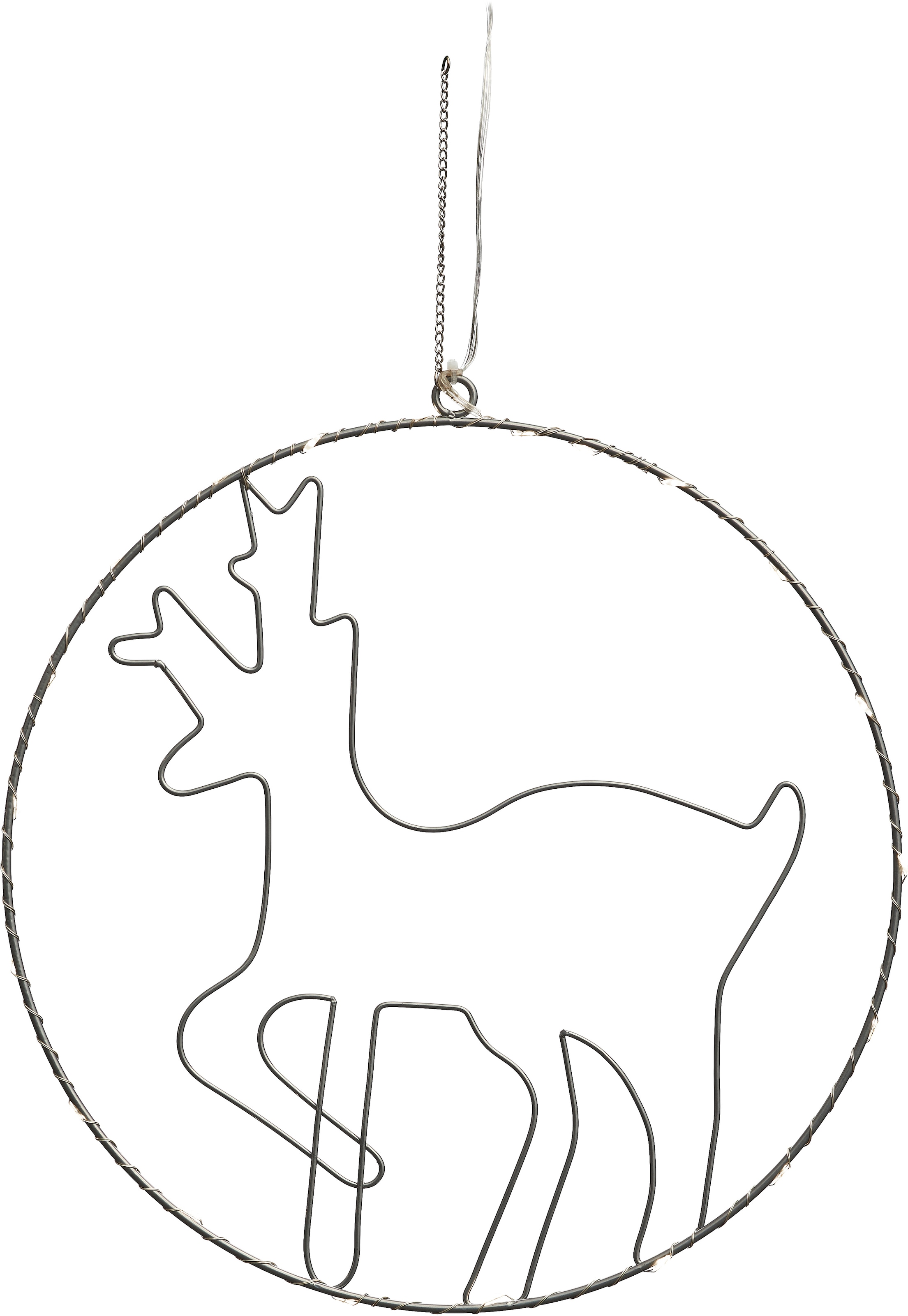 LED Winterworld Metall-Ring 30cm »Weihnachtsdeko«, IC Ø kaufen Beleuchteter | Dekolicht ca. BAUR mit Rentier-Motiv,
