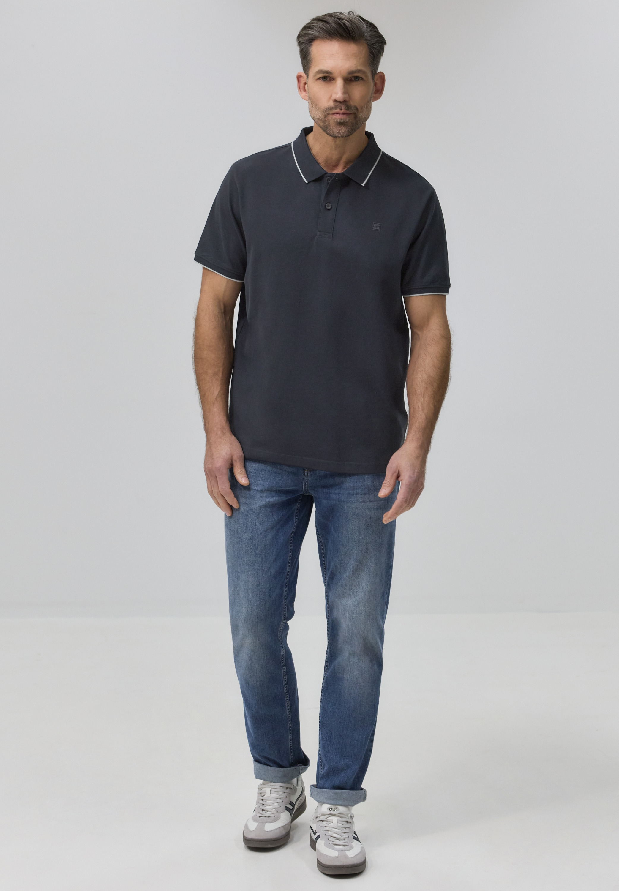STREET ONE MEN Poloshirt aus reiner Baumwolle